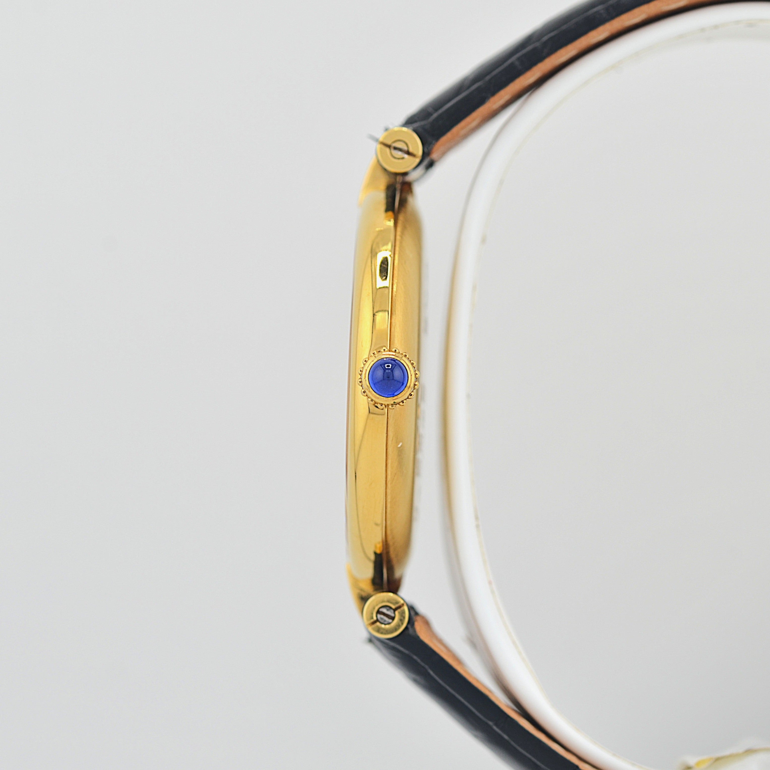 【Cartier】Cartier Must Vendôme LM,Scattered Arabic Numerals, with Original Deployment Buckle, Complete with Box and Papers