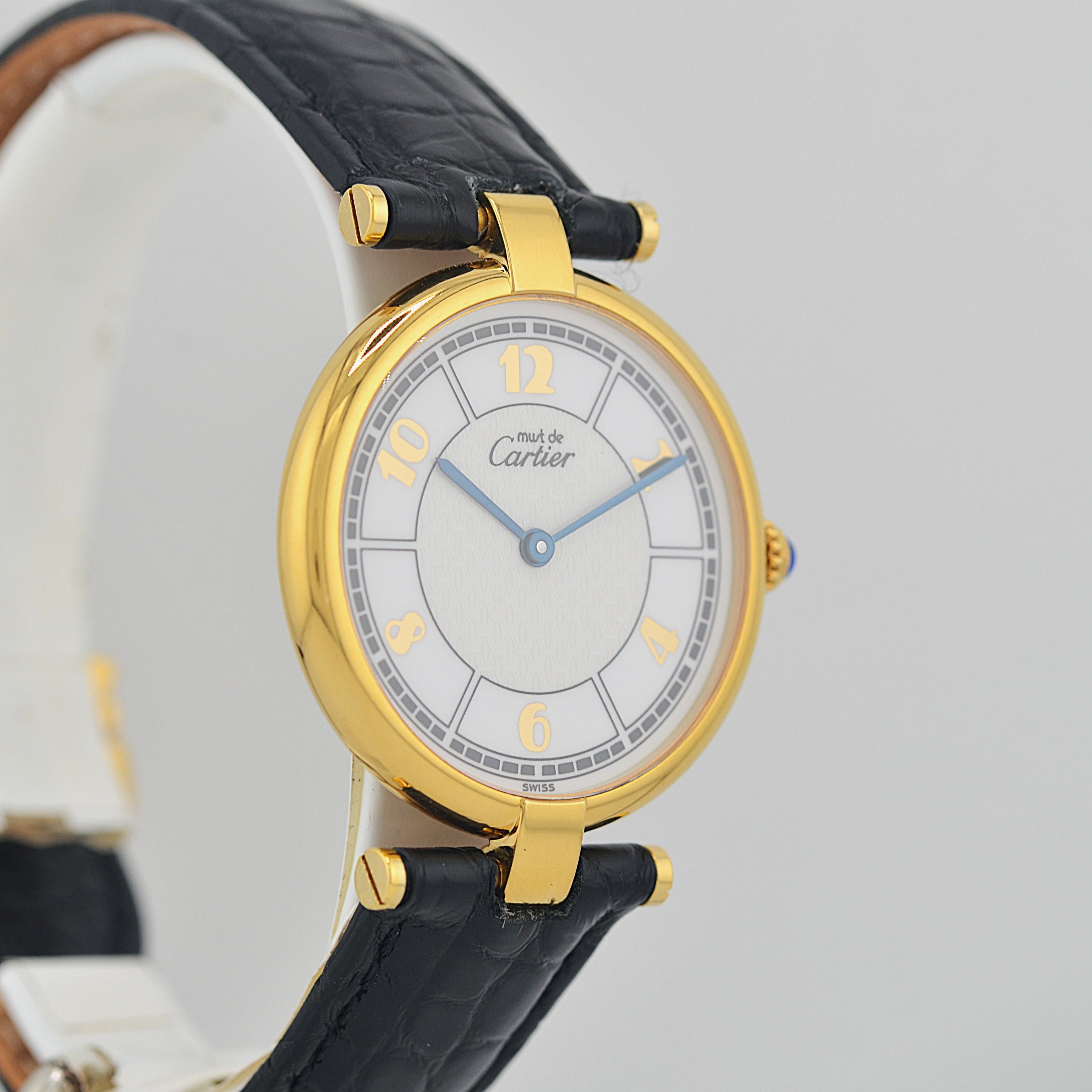 【Cartier】Cartier Must Vendôme LM,Scattered Arabic Numerals, with Original Deployment Buckle, Complete with Box and Papers