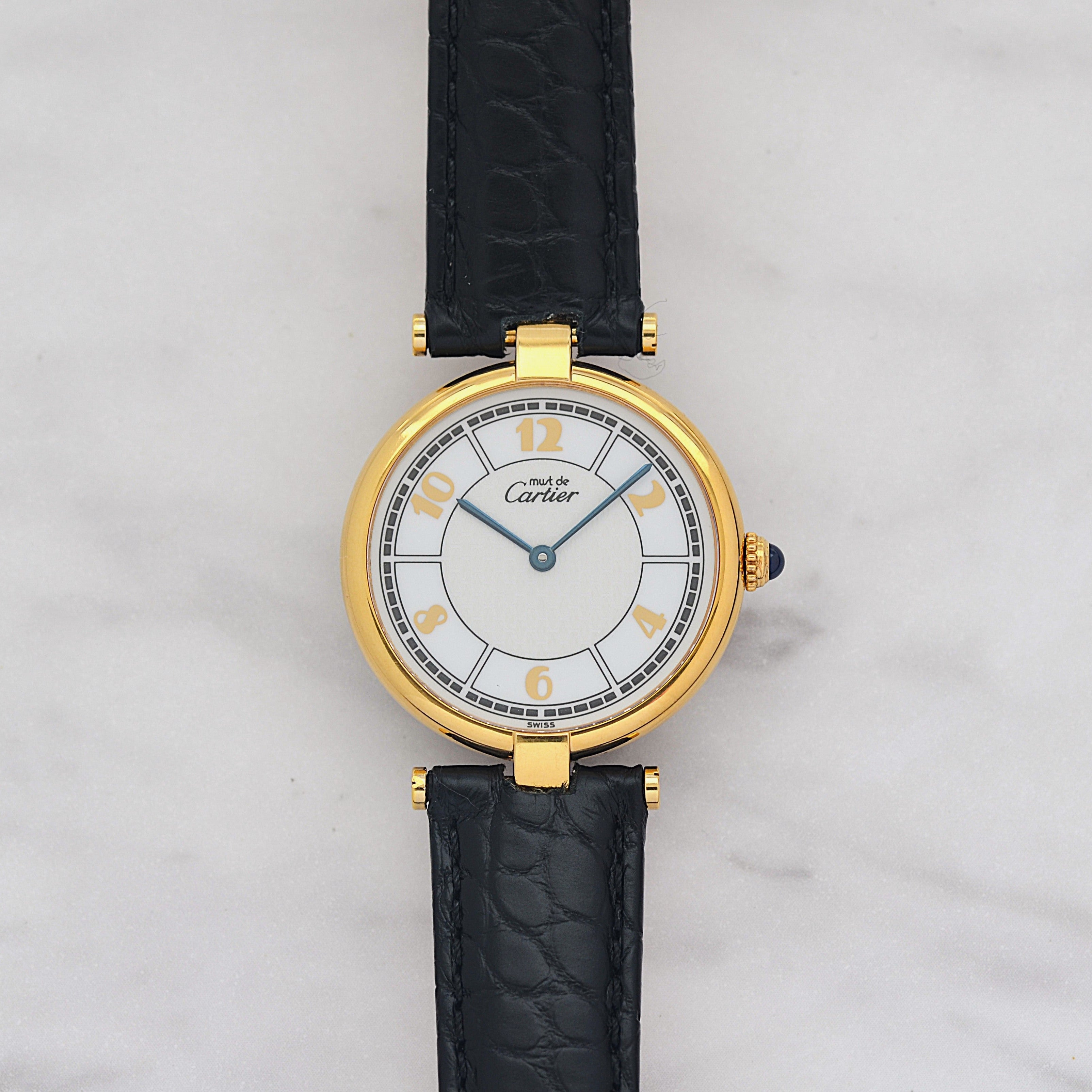 【Cartier】Cartier Must Vendôme LM,Scattered Arabic Numerals, with Original Deployment Buckle, Complete with Box and Papers