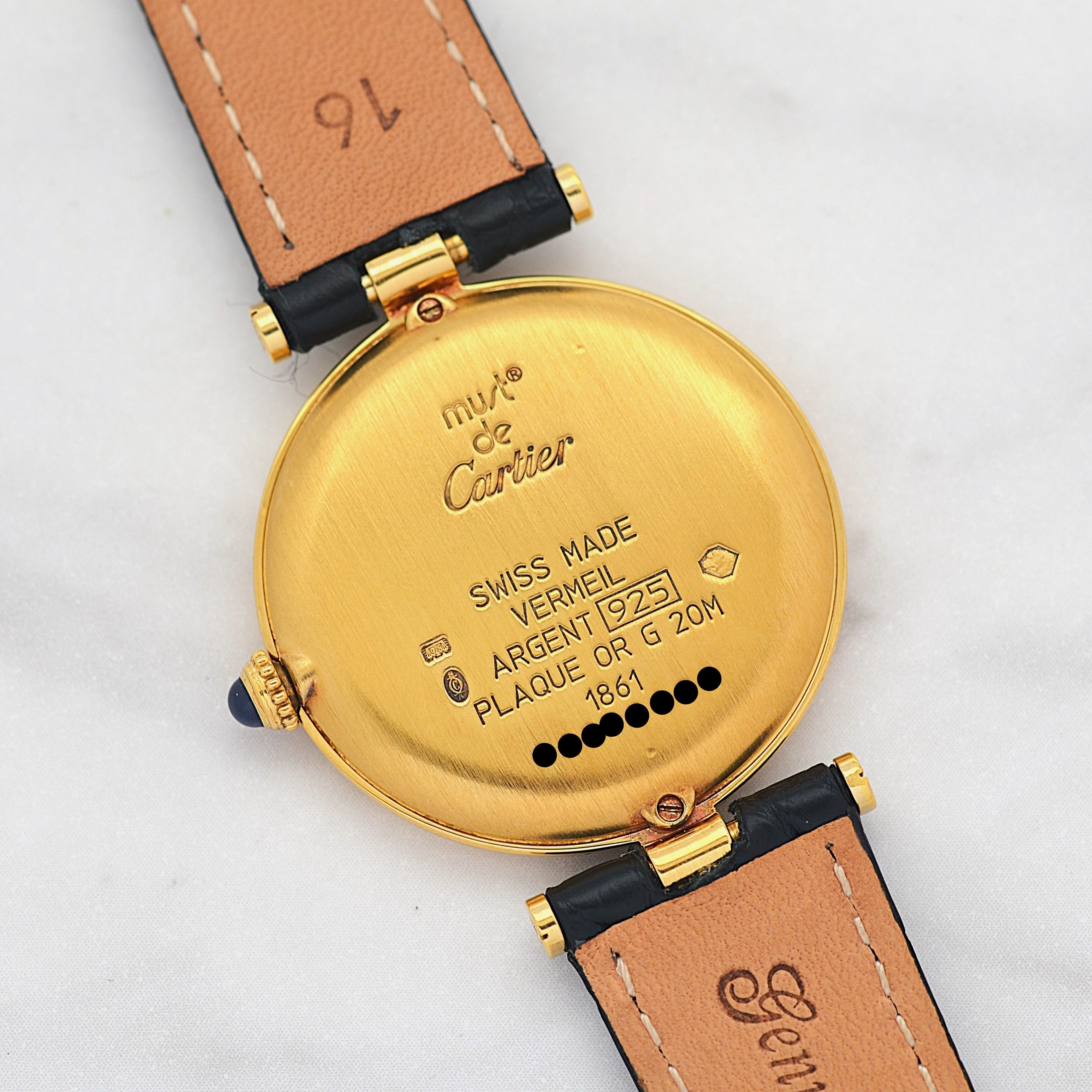 【Cartier】Cartier Must Vendôme LM,Scattered Arabic Numerals, with Original Deployment Buckle, Complete with Box and Papers
