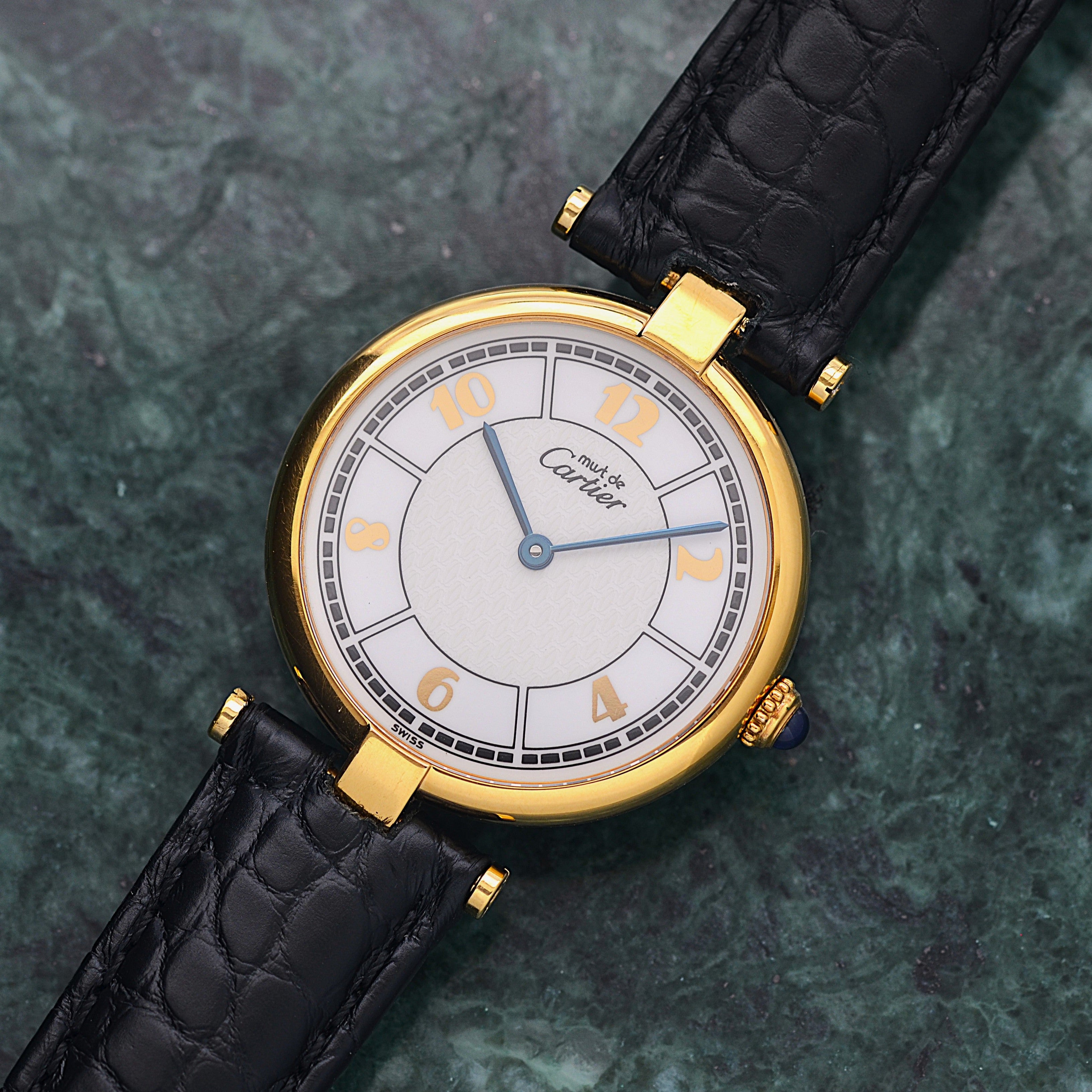 【Cartier】Cartier Must Vendôme LM,Scattered Arabic Numerals, with Original Deployment Buckle, Complete with Box and Papers