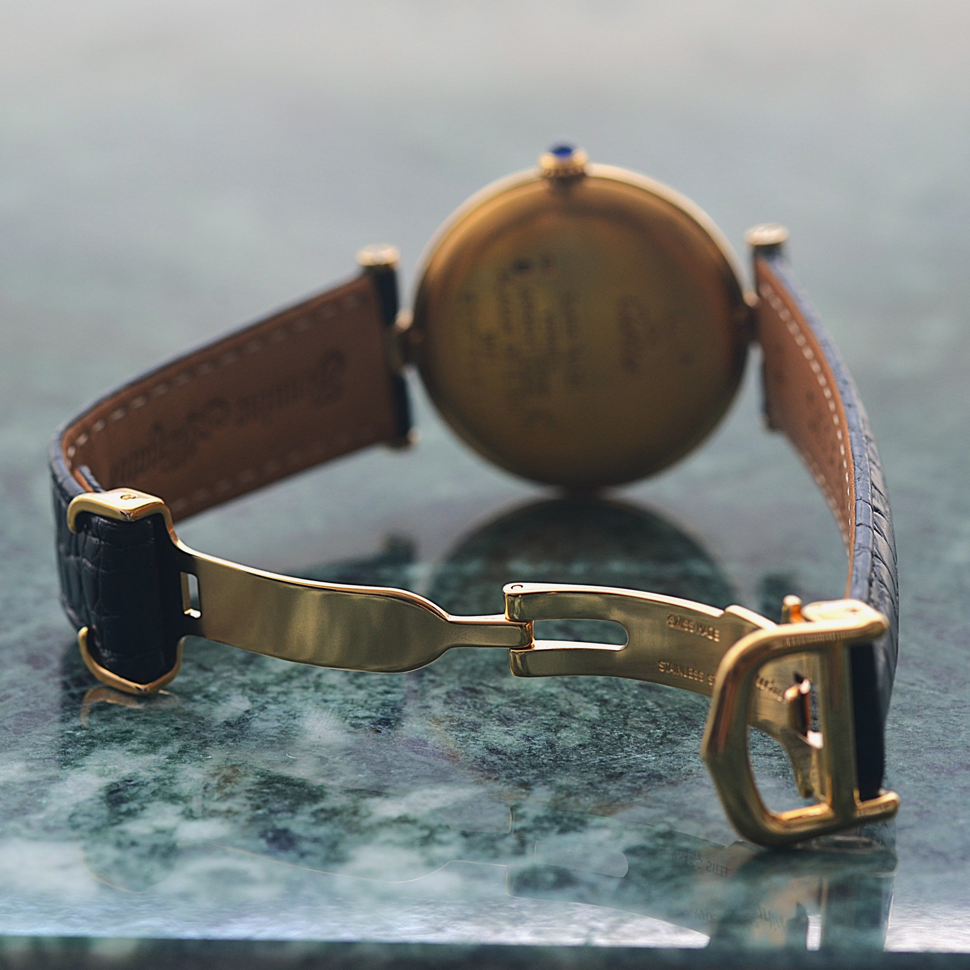 【Cartier】Cartier Must Vendôme LM,Scattered Arabic Numerals, with Original Deployment Buckle, Complete with Box and Papers