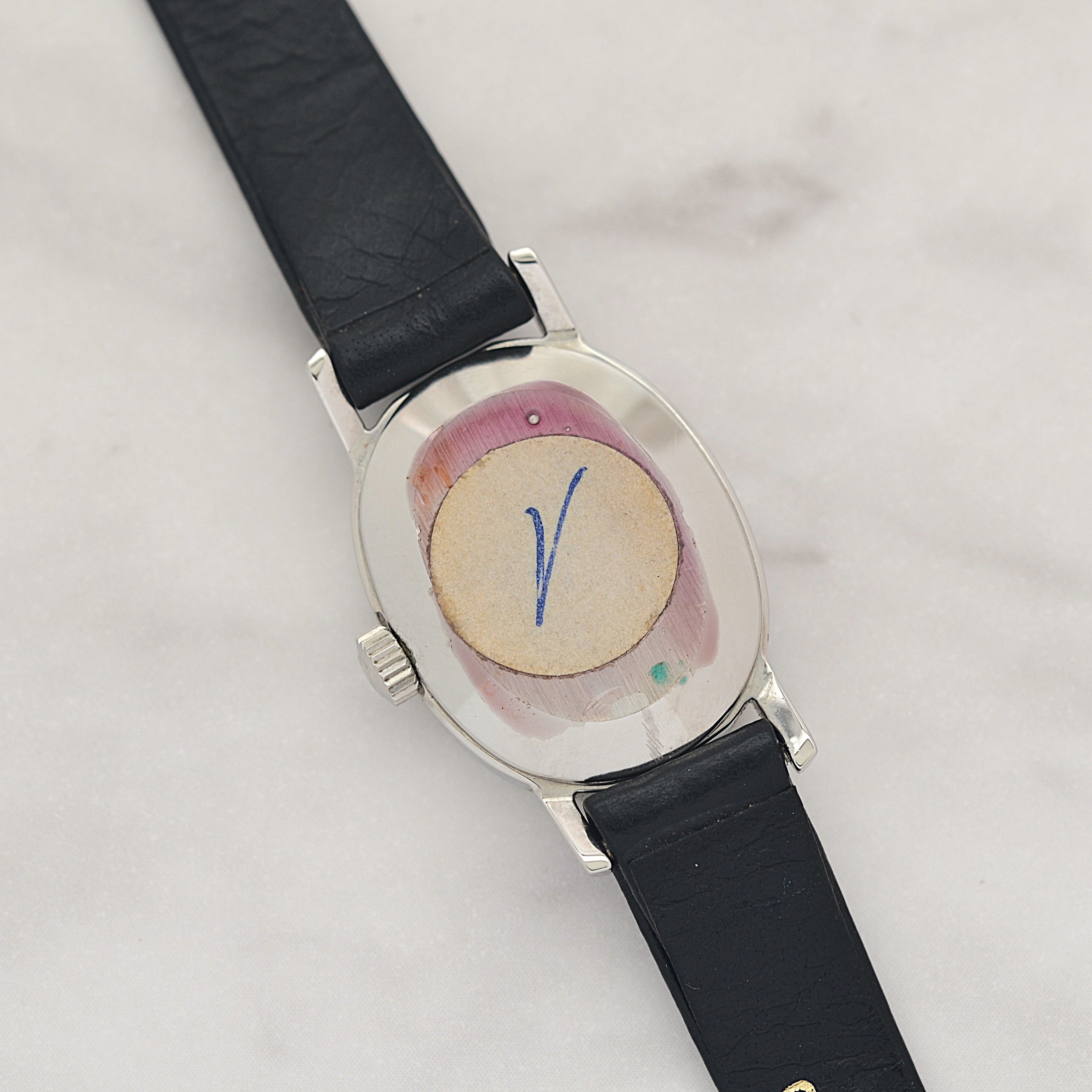 【OMEGA】オメガ デヴィル SS ミニオーバル Silver デッドストック 純正尾錠付き