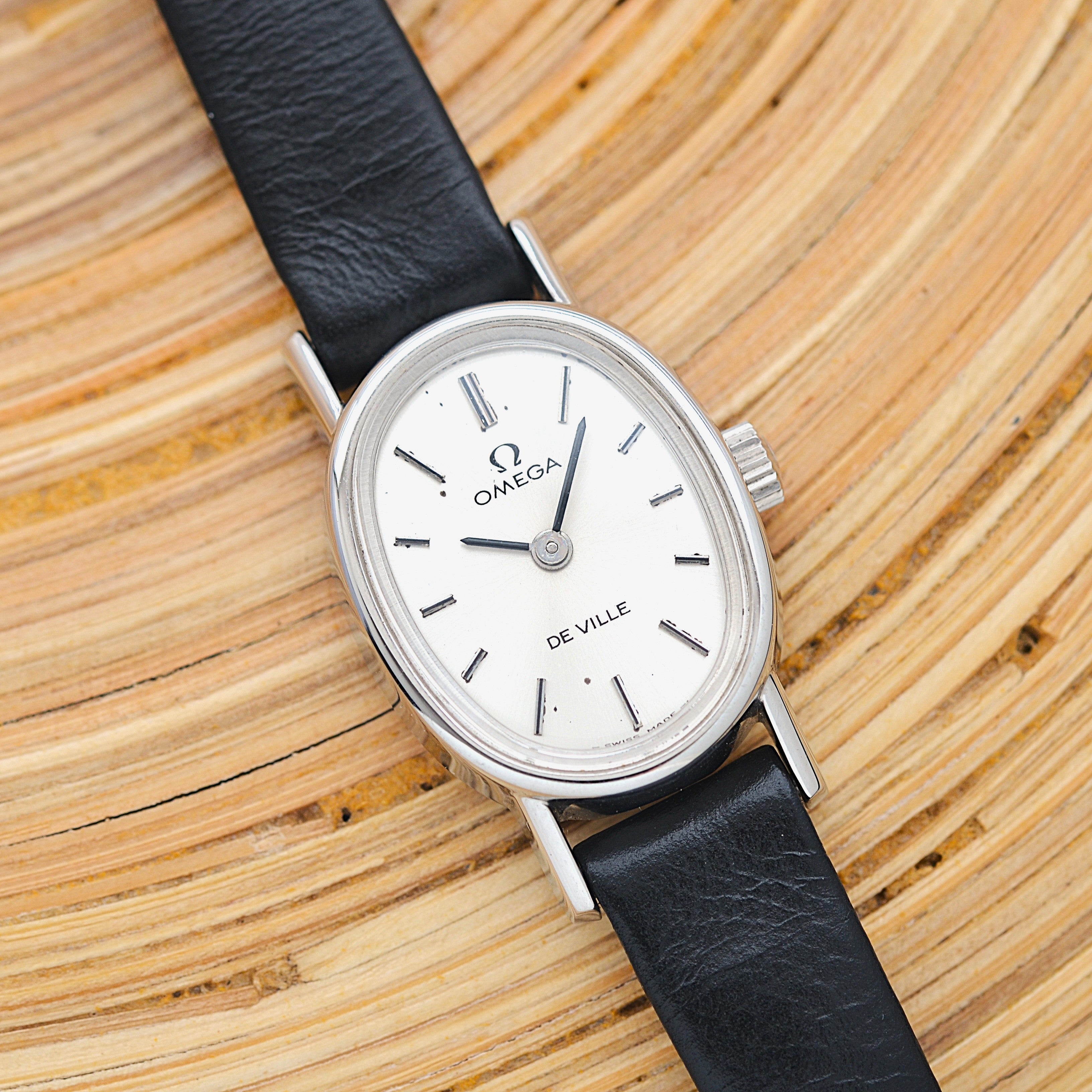【OMEGA】オメガ デヴィル SS ミニオーバル Silver デッドストック 純正尾錠付き