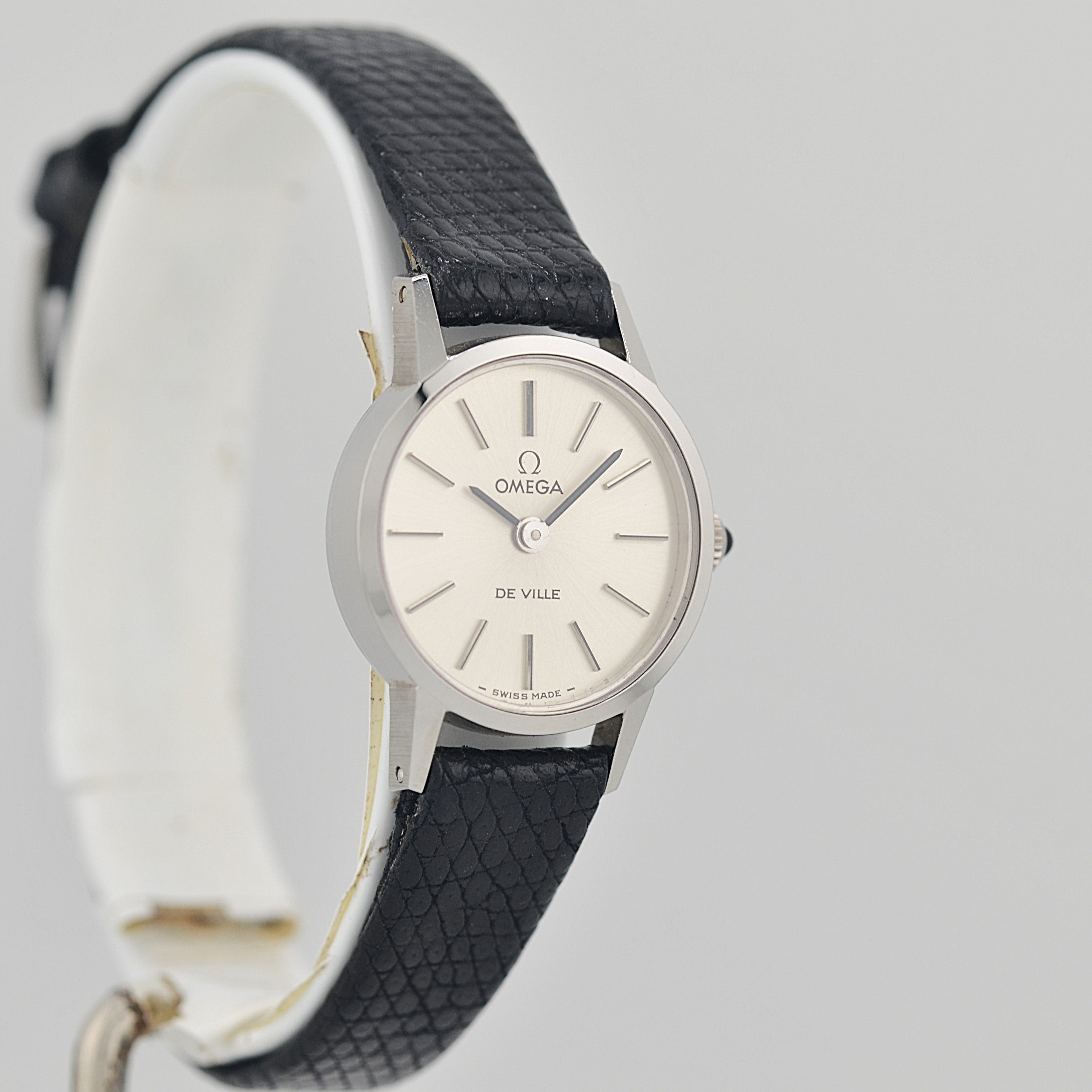 【OMEGA】オメガ デヴィル SS ミニラウンド Silver デッドストック 純正尾錠付き
