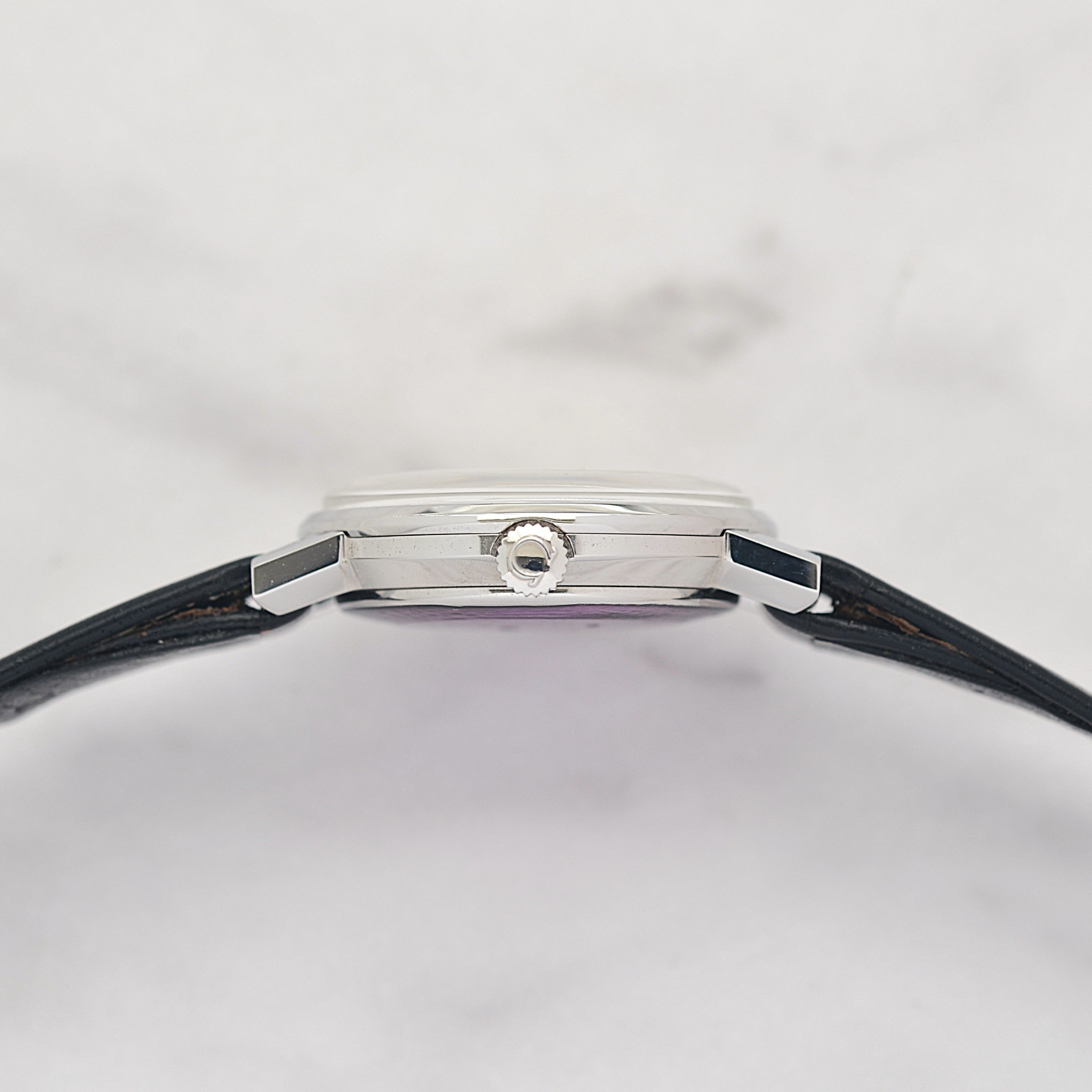 【OMEGA】オメガ ジュネーヴ SS ラウンド Silver デッドストック 純正尾錠付き