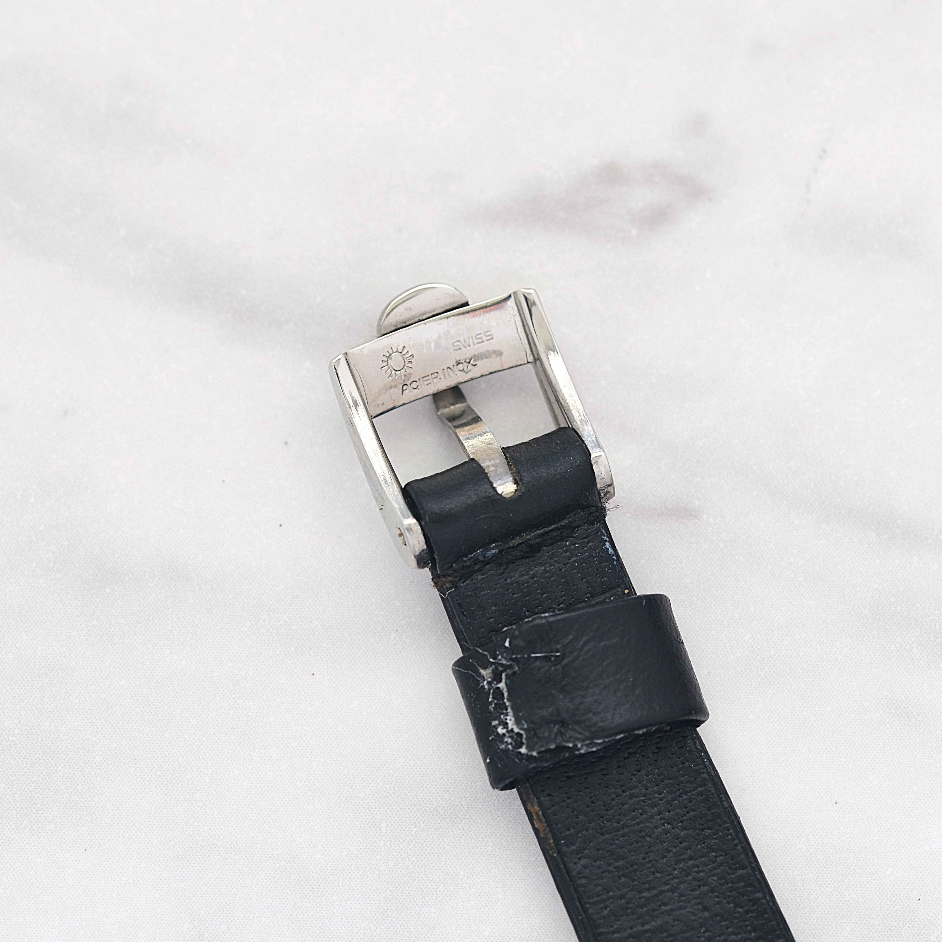 【OMEGA】オメガ ジュネーヴ SS ラウンド Silver デッドストック 純正尾錠付き