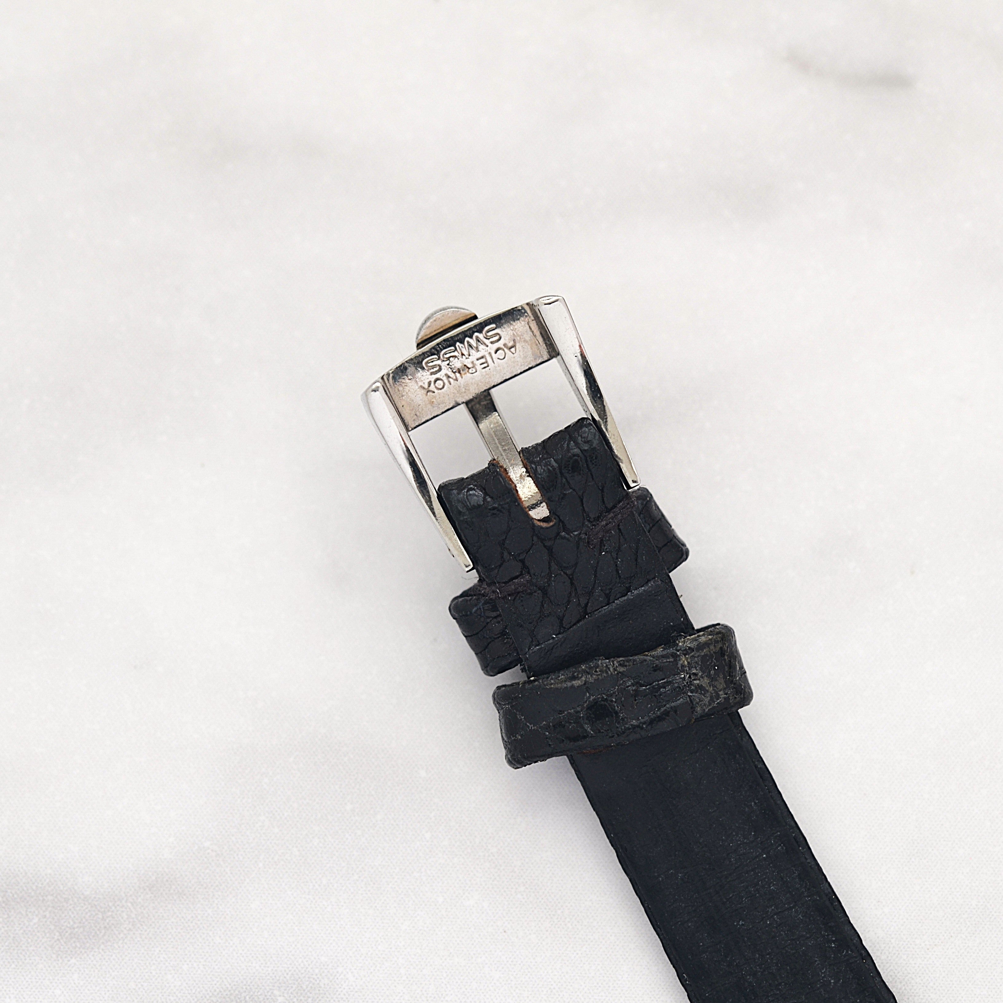 【OMEGA】オメガ デヴィル SS ミニラウンド Silver デッドストック 純正尾錠付き