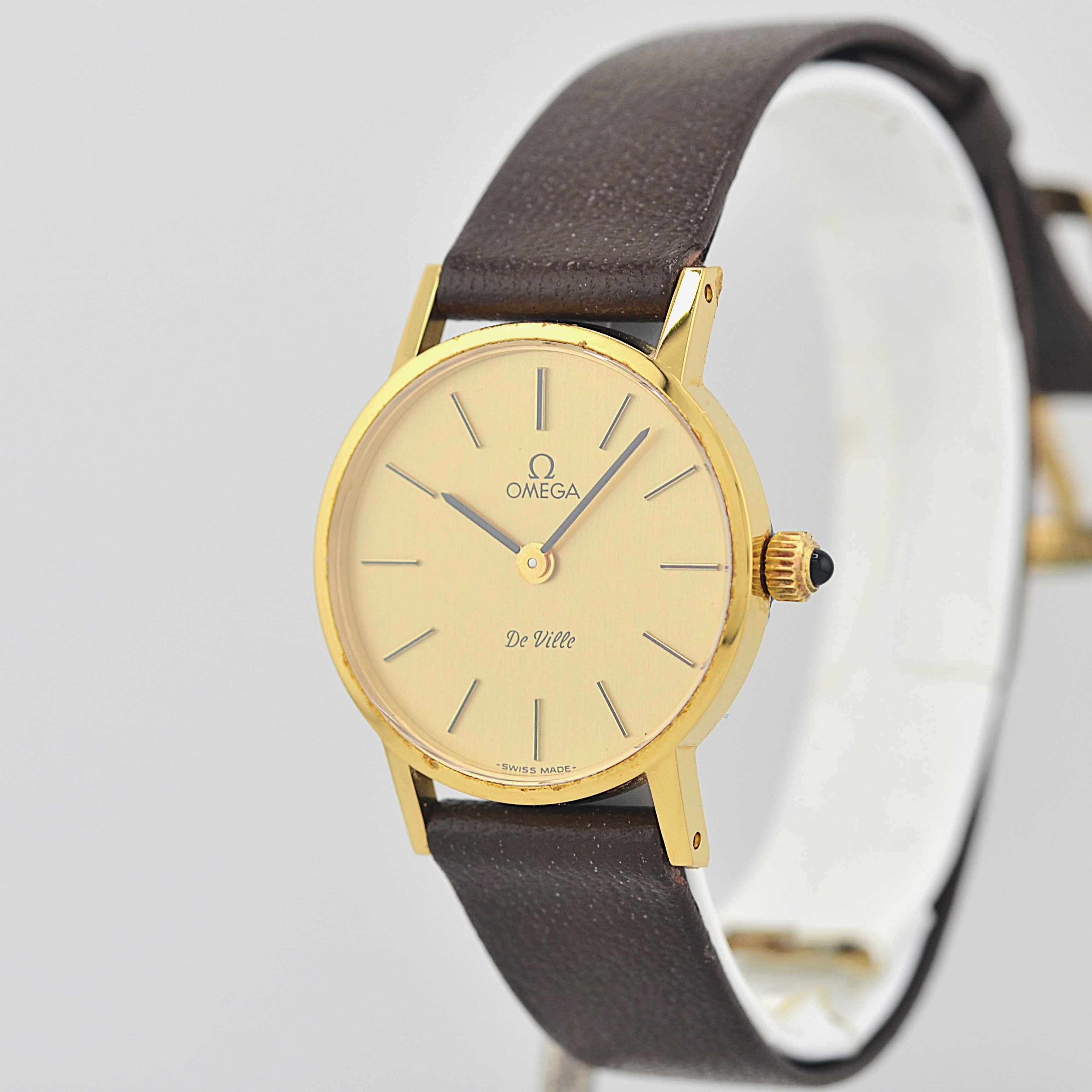 【OMEGA】オメガ デヴィル GP ラウンド Gold デッドストック 純正尾錠付き