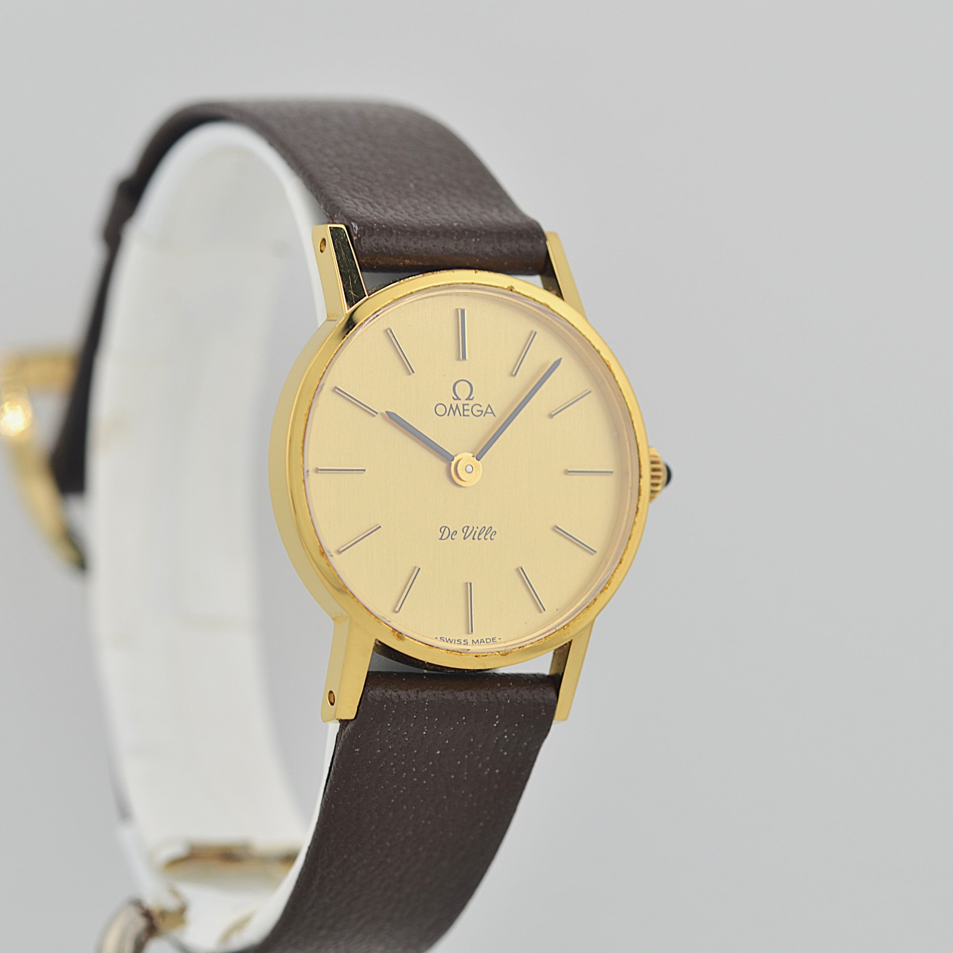 【OMEGA】オメガ デヴィル GP ラウンド Gold デッドストック 純正尾錠付き