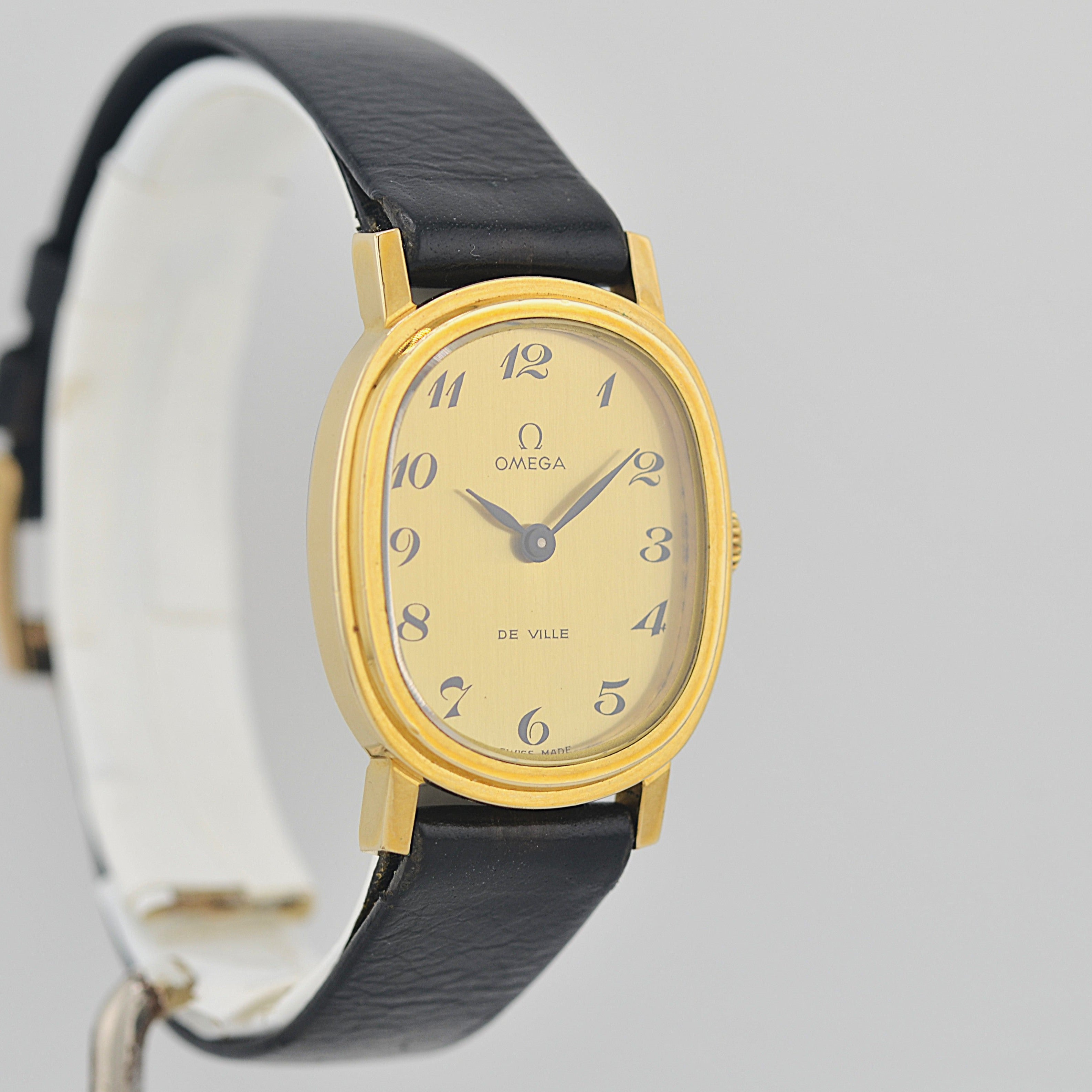 【OMEGA】オメガ デヴィル GP オーバル Gold プリントアラビア デッドストック 純正尾錠付き