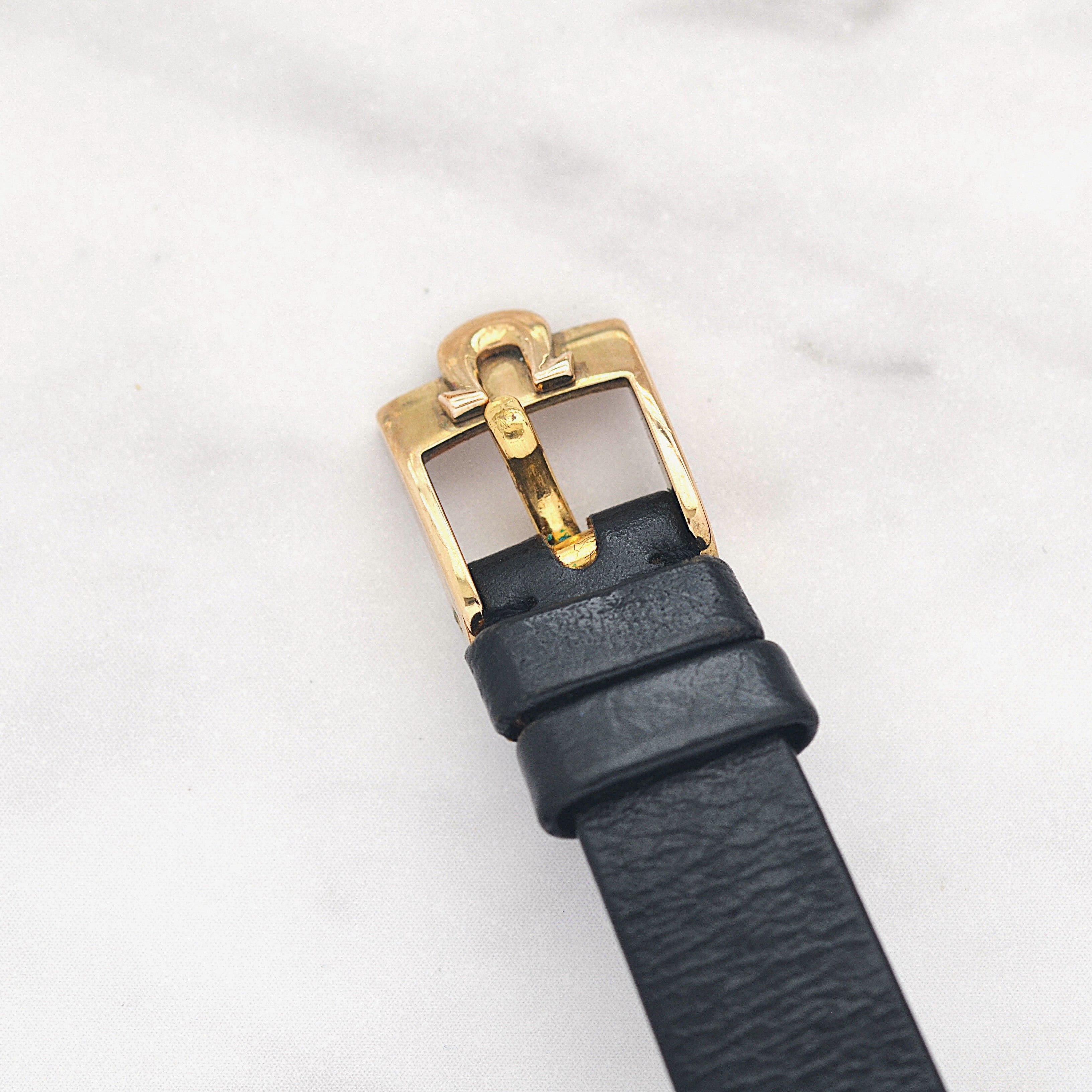 【OMEGA】オメガ デヴィル GP オーバル Gold プリントアラビア デッドストック 純正尾錠付き