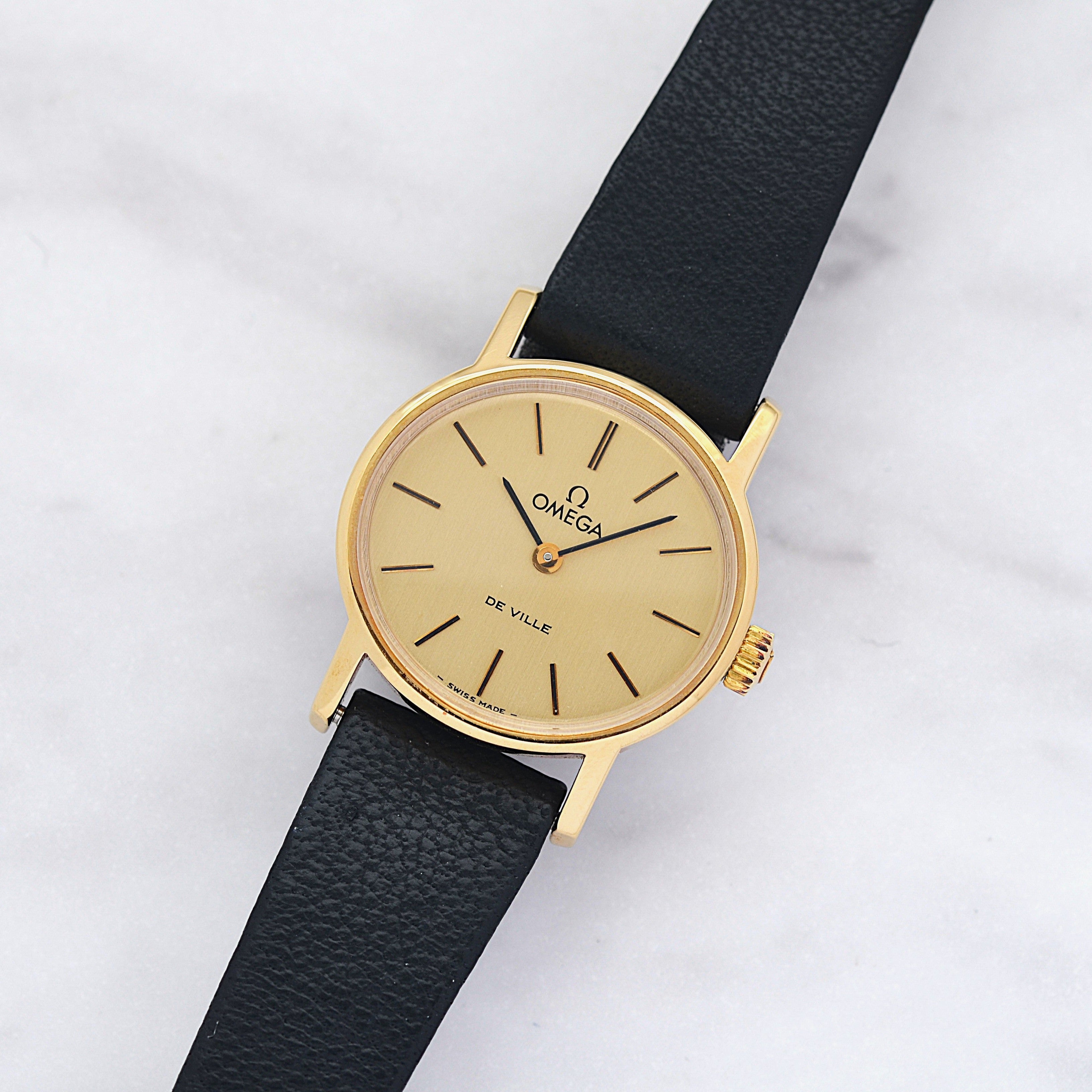 【OMEGA】オメガ デヴィル GP オーバルケース Gold デッドストック 純正尾錠付き
