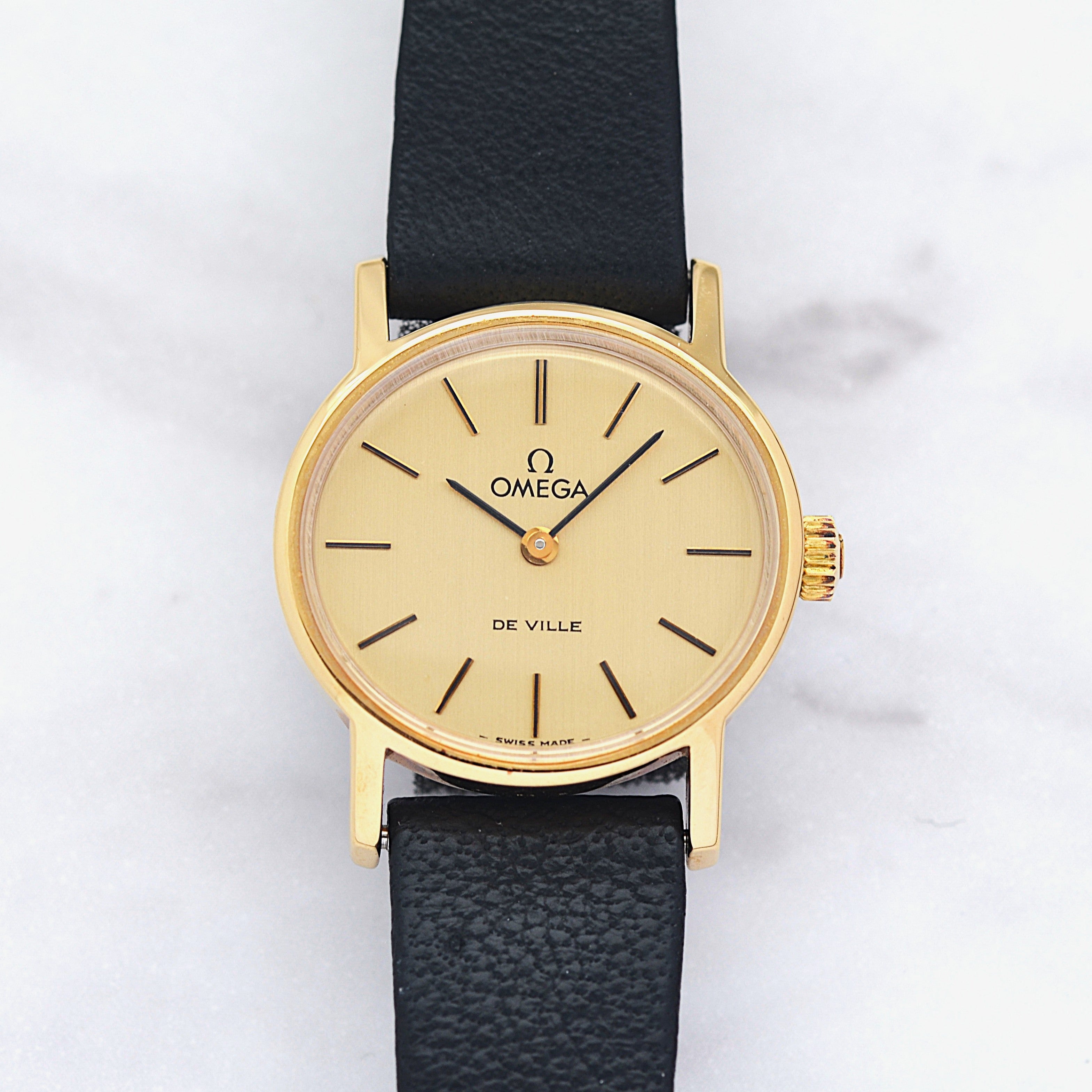 【OMEGA】オメガ デヴィル GP オーバルケース Gold デッドストック 純正尾錠付き