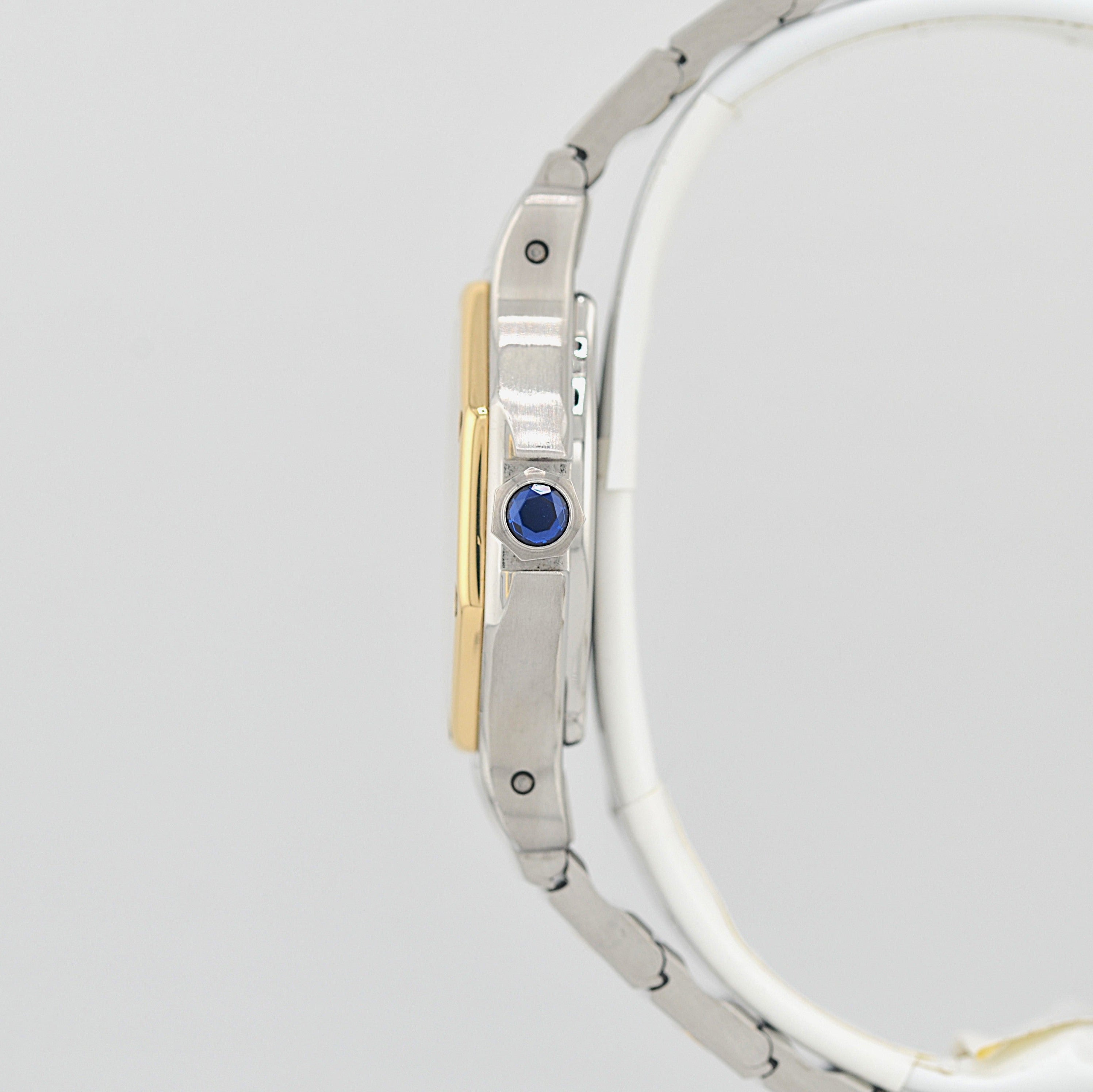 【Cartier】Cartier Santos Octagon SM 18K YG x SS Quartz Model, Cartier Complete Service Performed