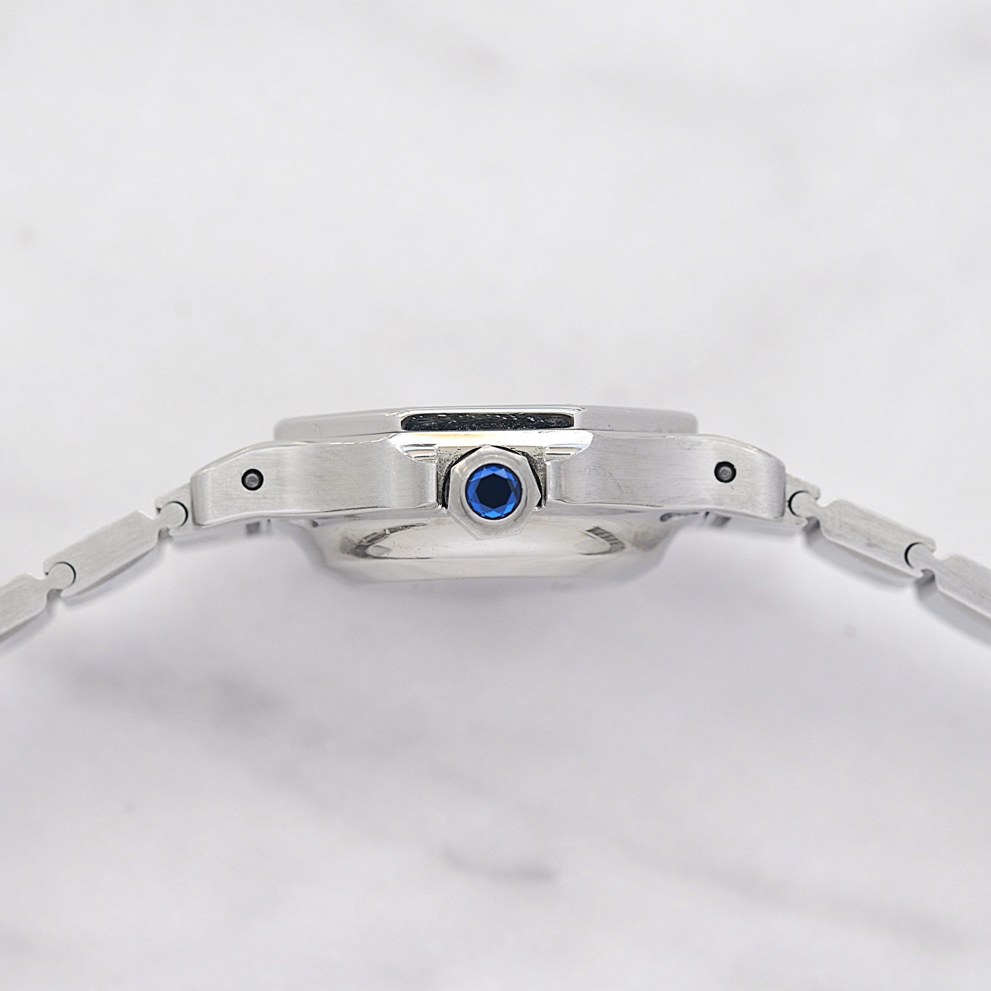 【Cartier】カルティエ サントスオクタゴンSM ステンレス 永久保証書付き カルティエコンプリートサービス済み