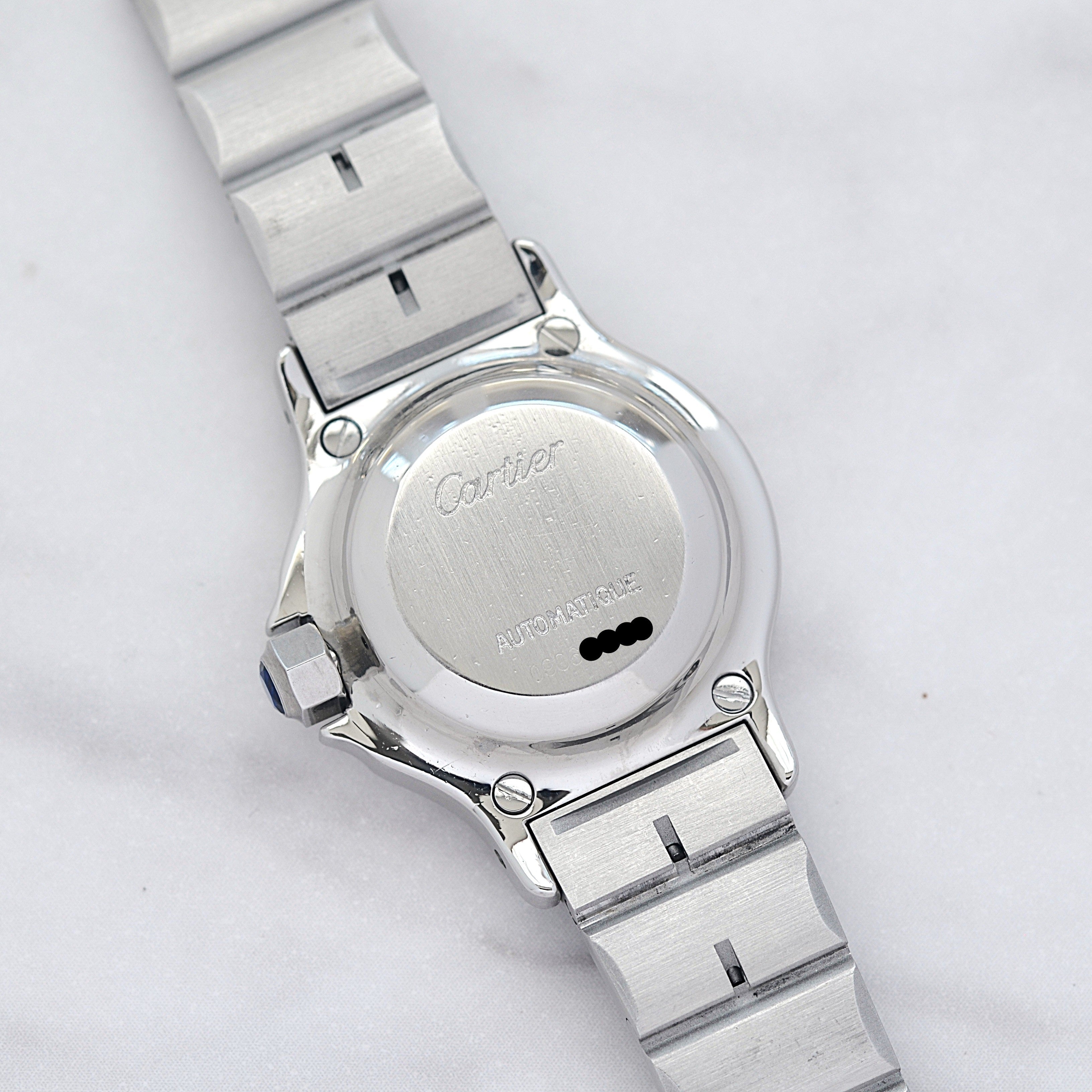 【Cartier】カルティエ サントスオクタゴンSM ステンレス 永久保証書付き カルティエコンプリートサービス済み