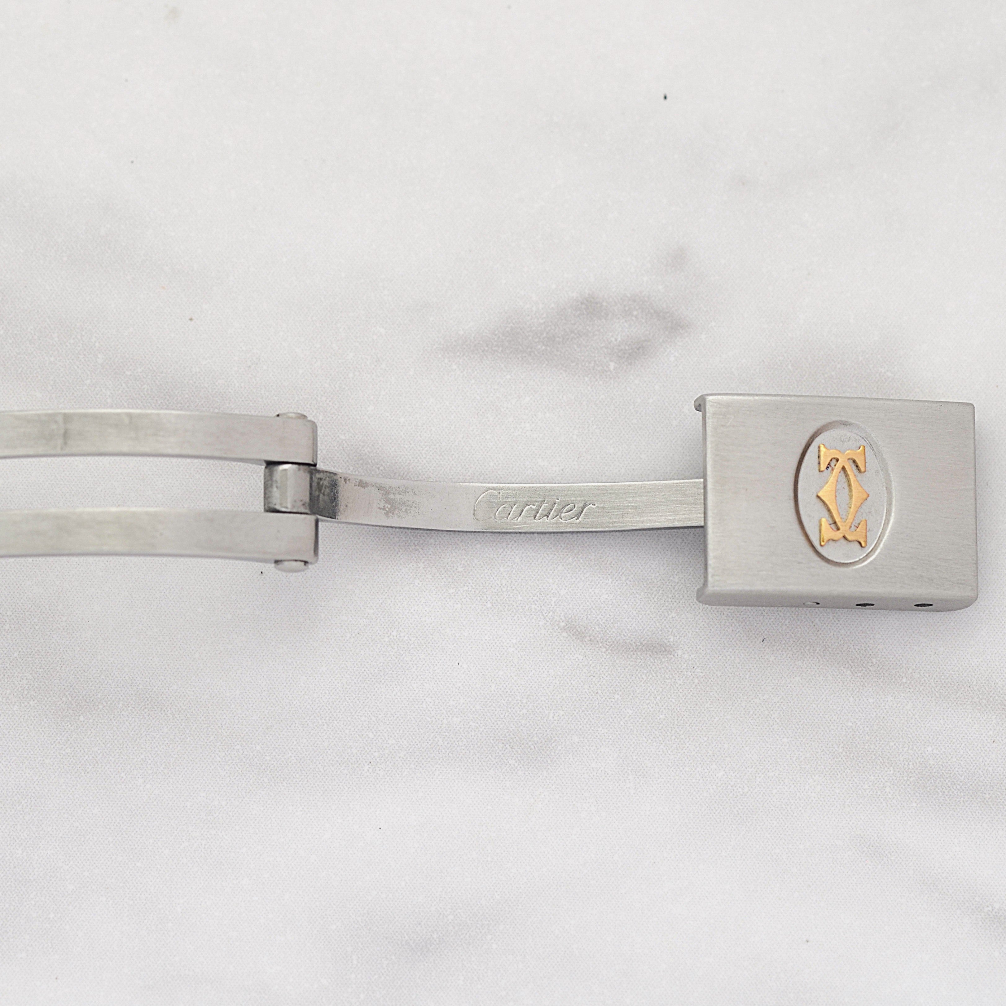 【Cartier】Cartier Santos Octagon SM 18K YG x SS Quartz Model, Cartier Complete Service Performed