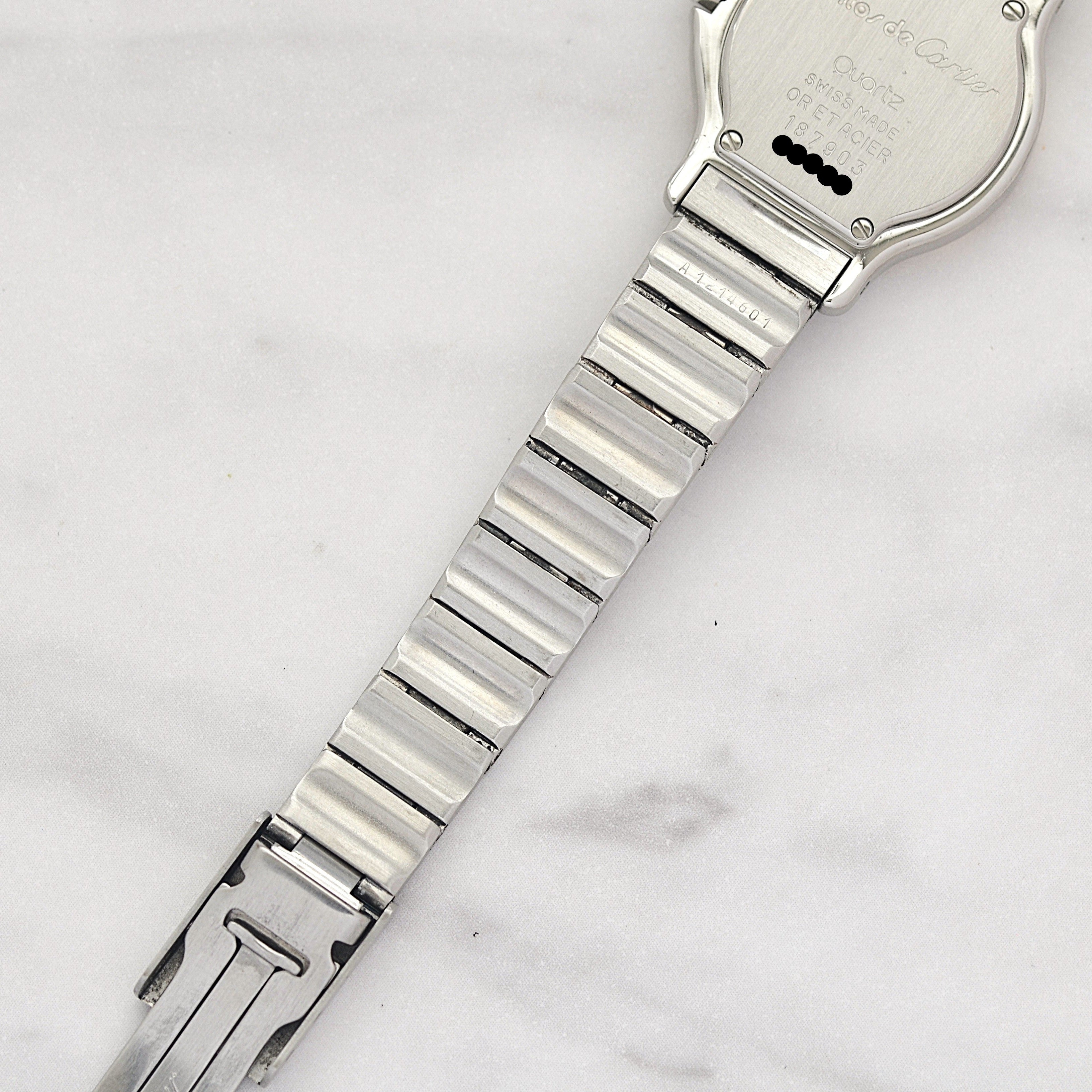【Cartier】Cartier Santos Octagon SM 18K YG x SS Quartz Model, Cartier Complete Service Performed