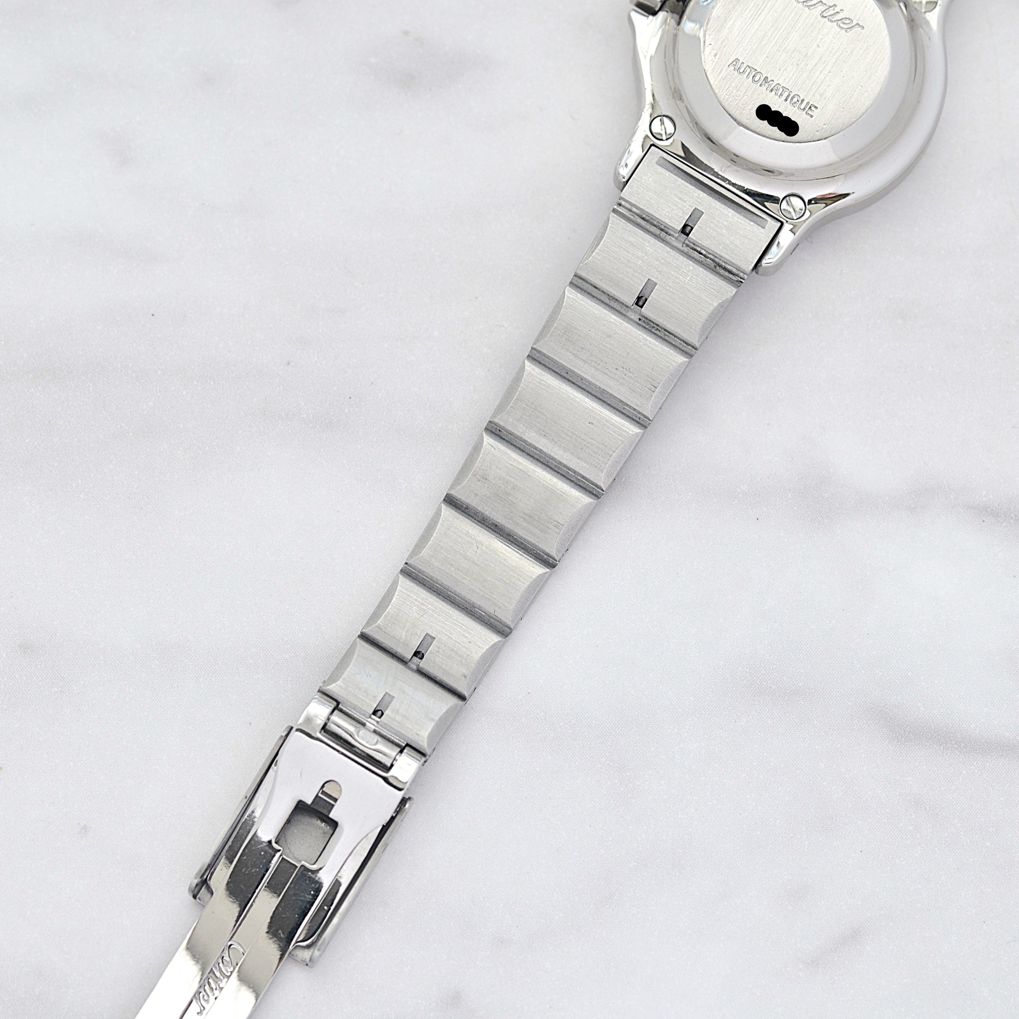 【Cartier】カルティエ サントスオクタゴンSM ステンレス 永久保証書付き カルティエコンプリートサービス済み
