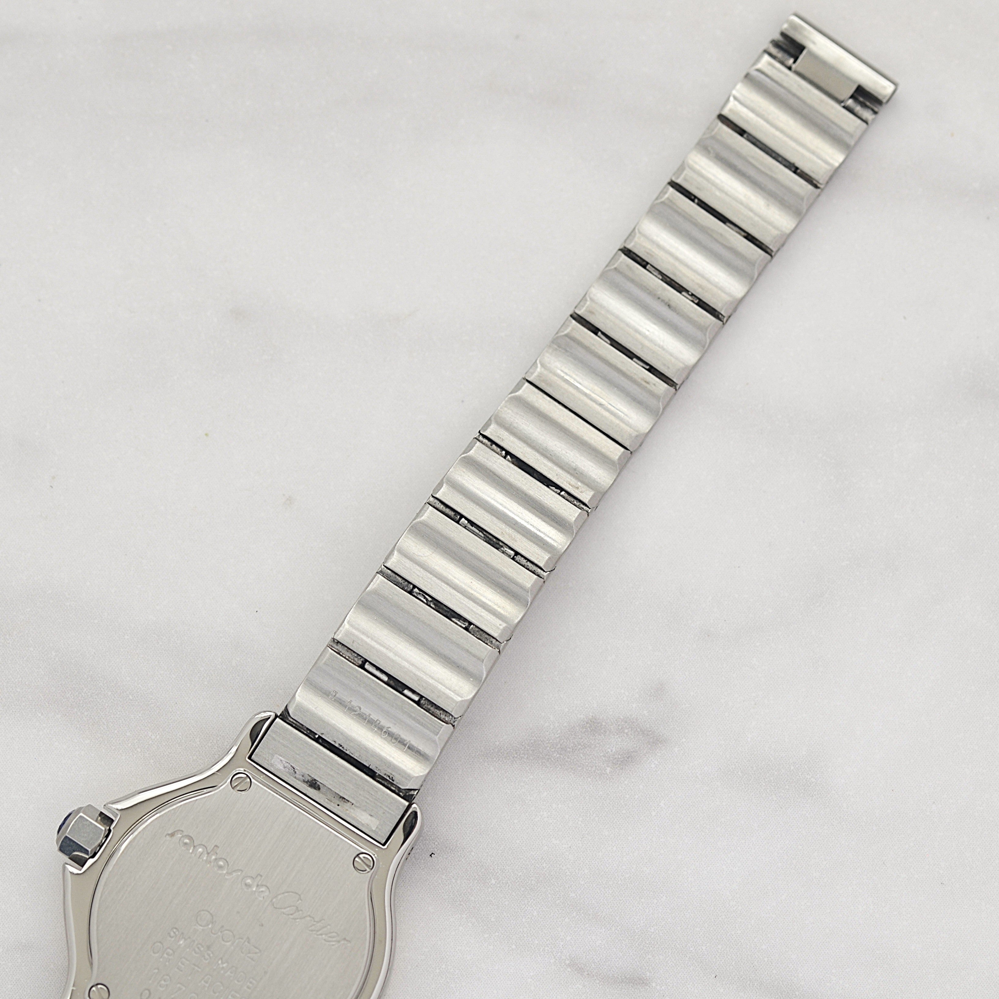【Cartier】Cartier Santos Octagon SM 18K YG x SS Quartz Model, Cartier Complete Service Performed
