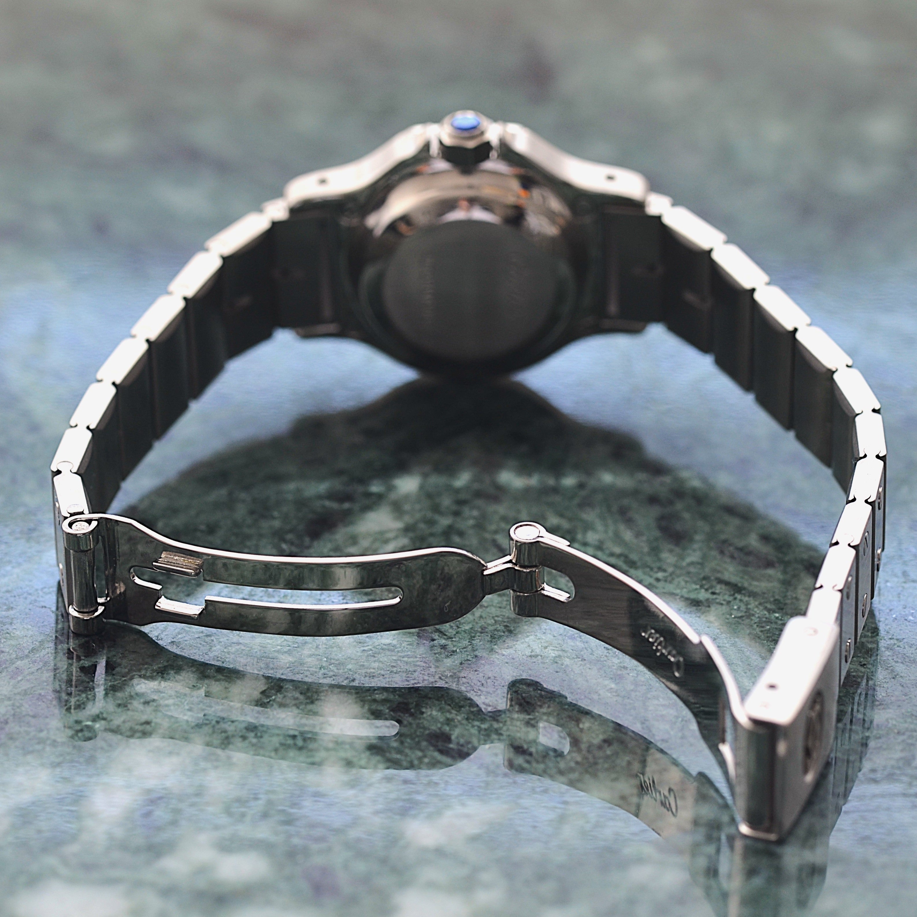 【Cartier】カルティエ サントスオクタゴンSM ステンレス 永久保証書付き カルティエコンプリートサービス済み