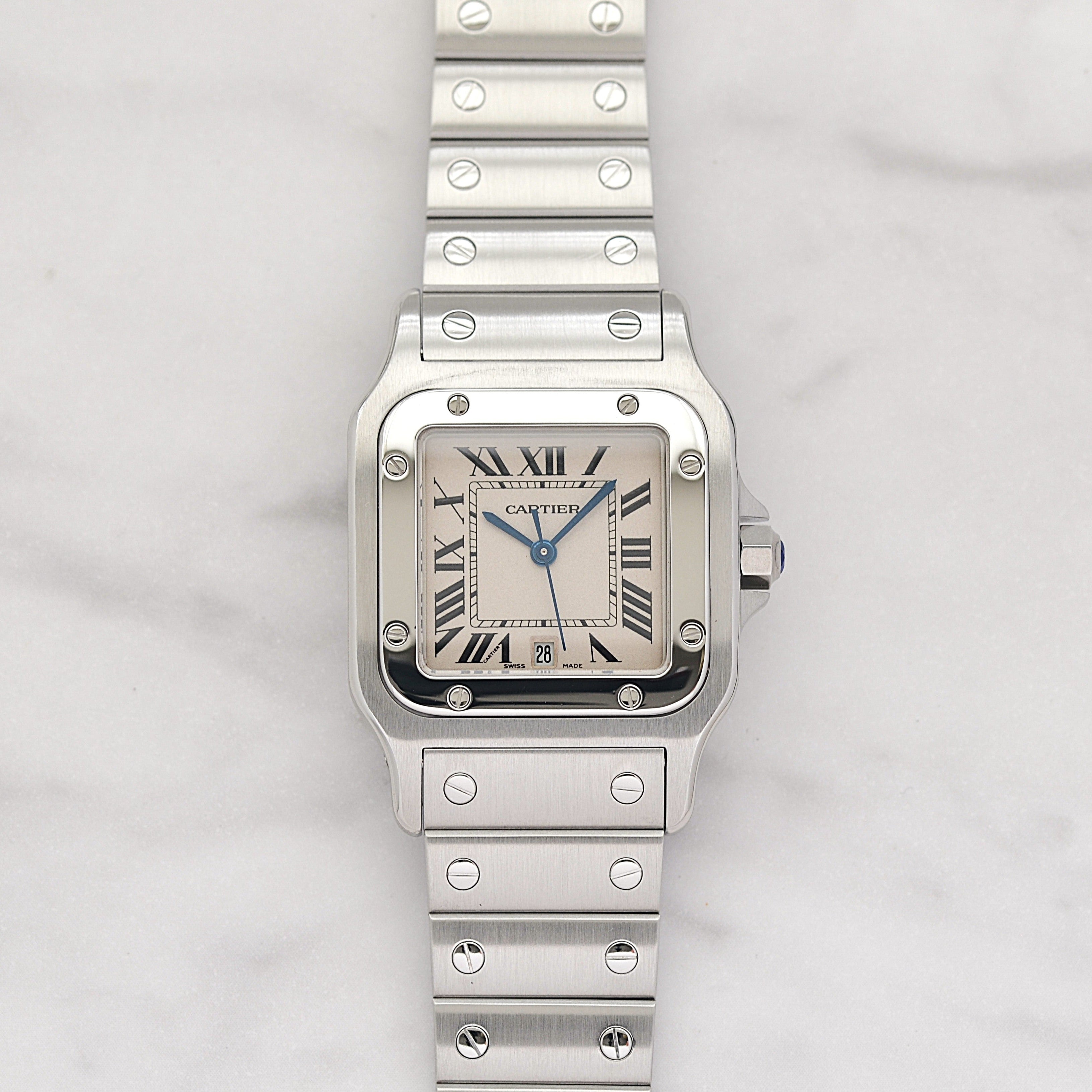 【Cartier】カルティエ サントスガルベLM ブラックローマ カルティエコンプリートサービス済み