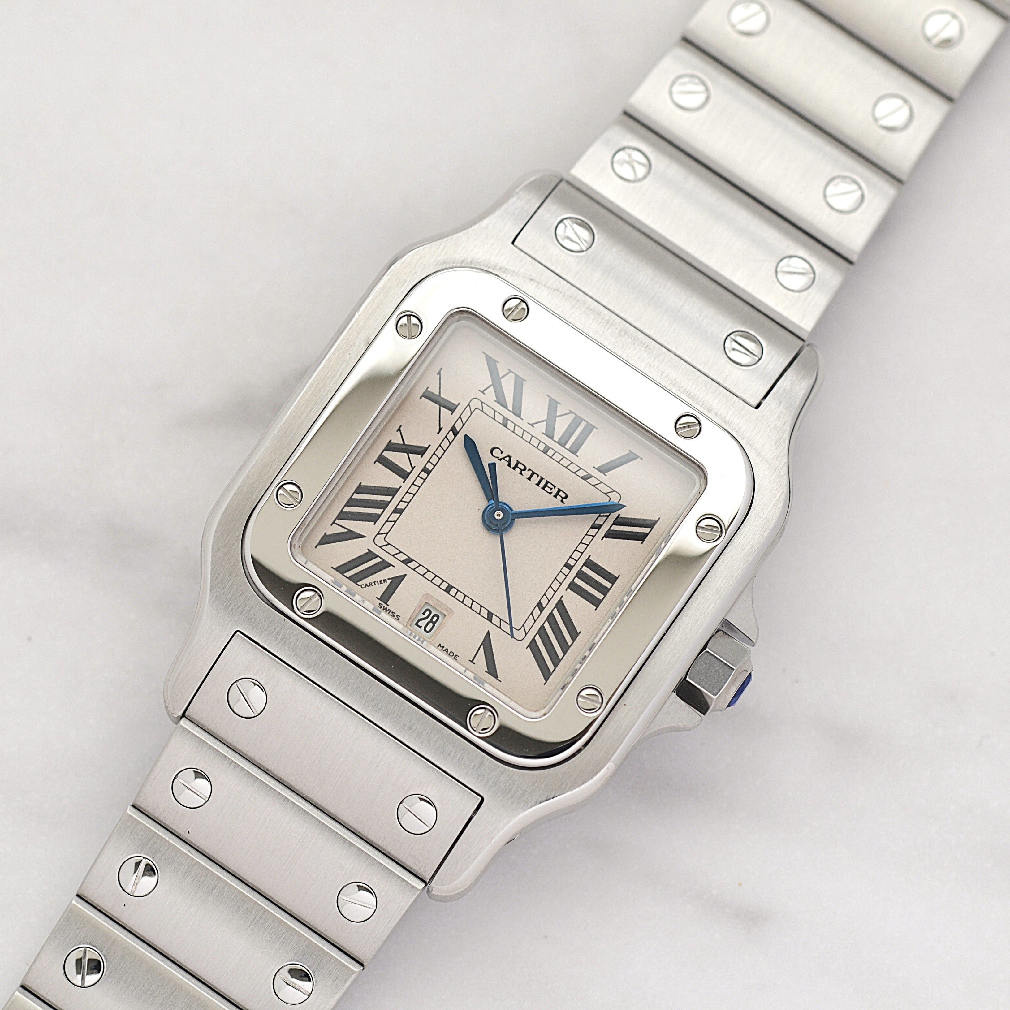 【Cartier】カルティエ サントスガルベLM ブラックローマ カルティエコンプリートサービス済み