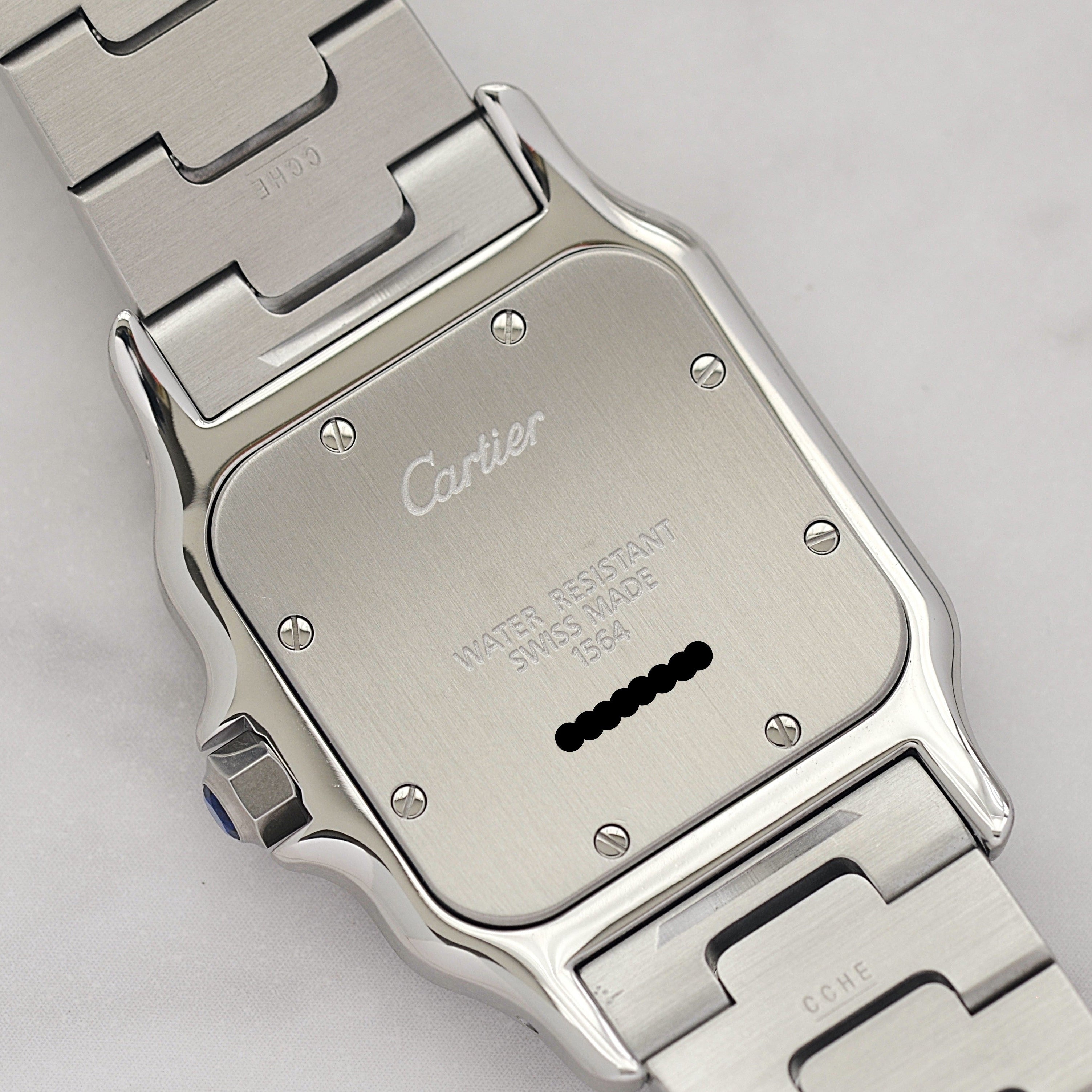 【Cartier】カルティエ サントスガルベLM ブラックローマ カルティエコンプリートサービス済み