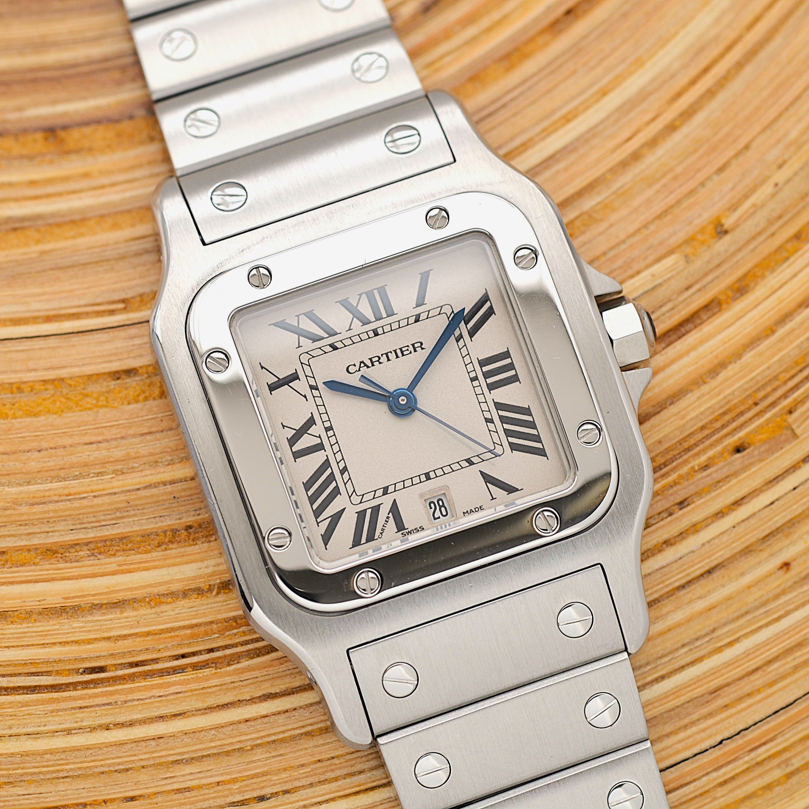 【Cartier】カルティエ サントスガルベLM ブラックローマ カルティエコンプリートサービス済み