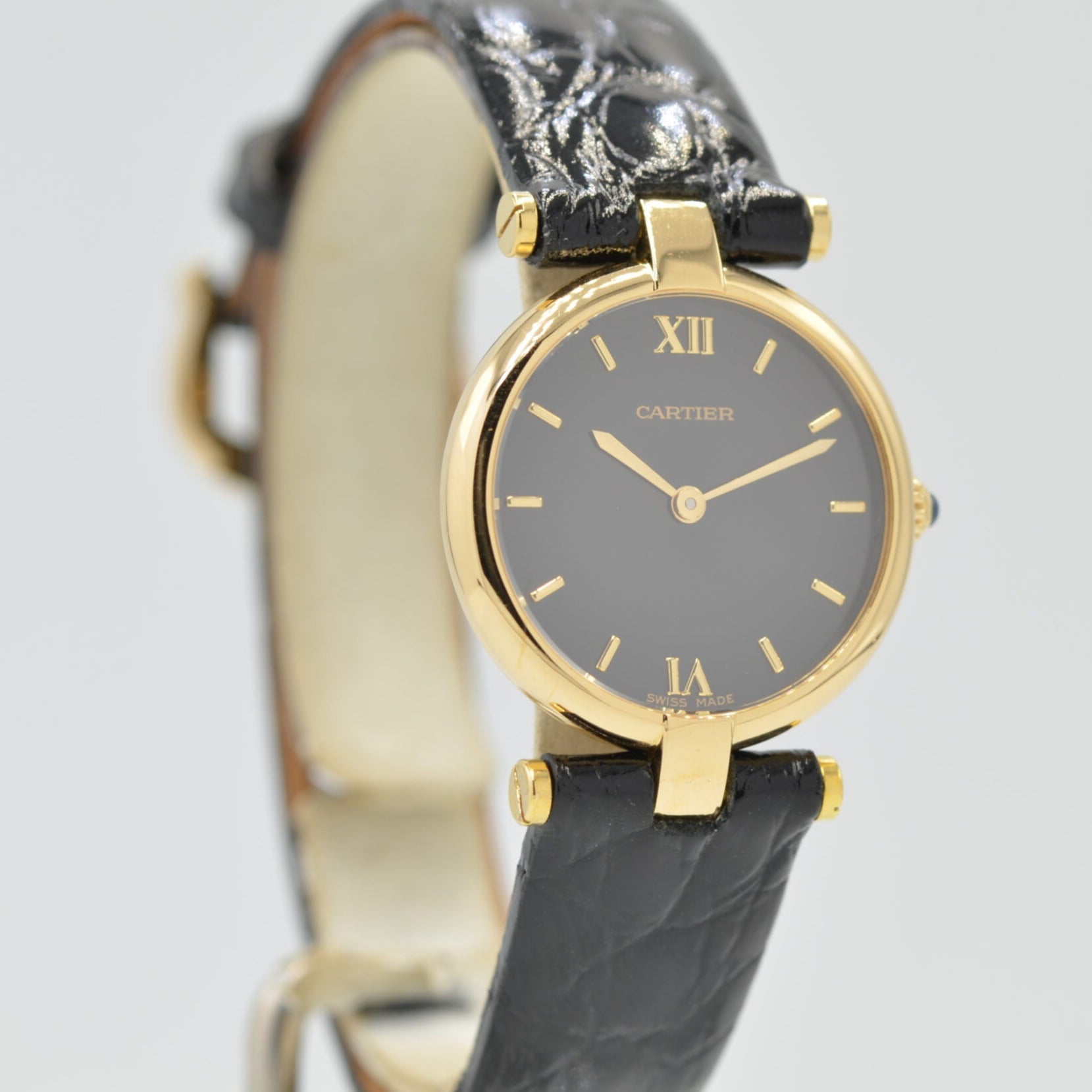 [Cartier] Vandome SM Black 2 -point Roma 18KYG