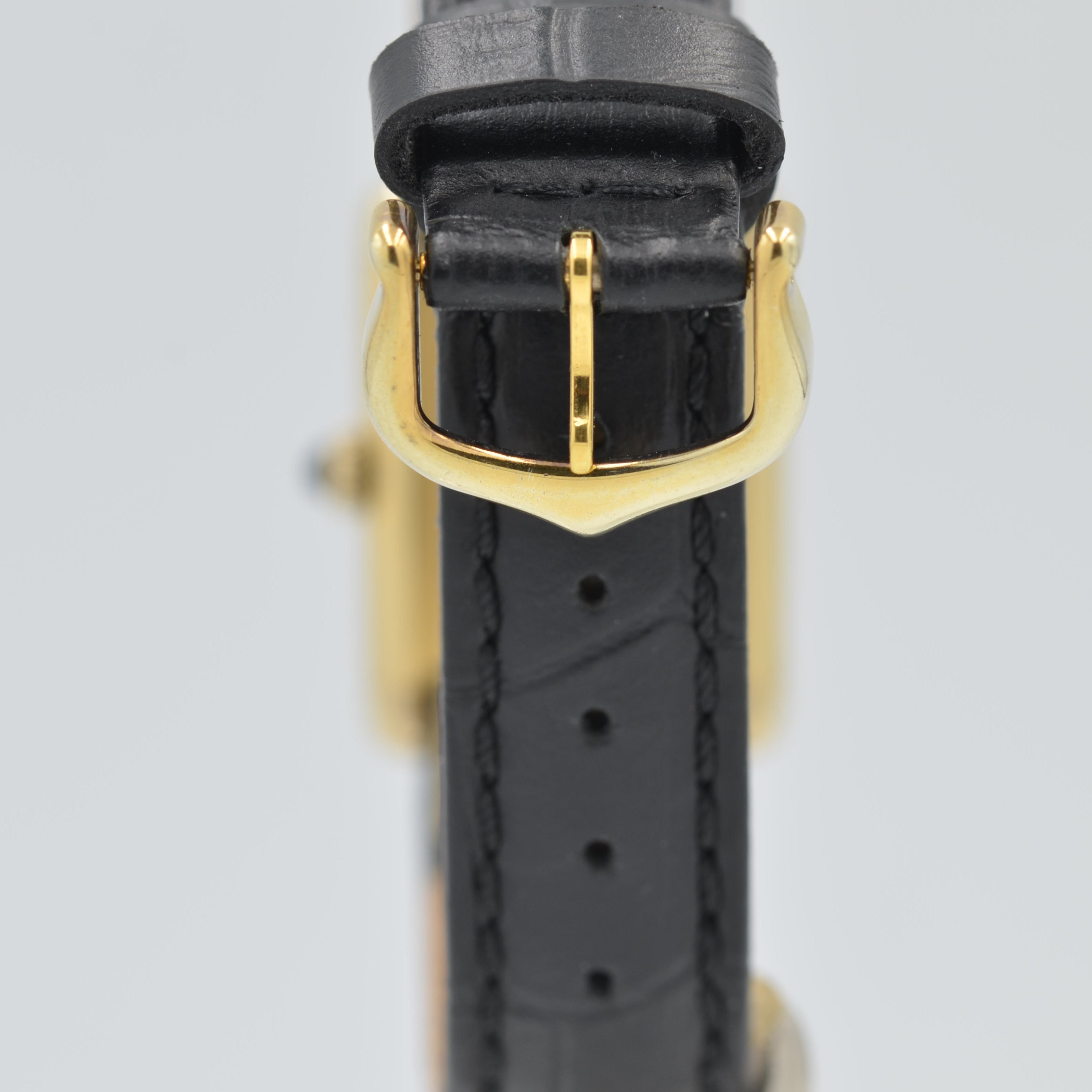 Cartier　純正レザーベルト　ブラック　型押　幅15mm