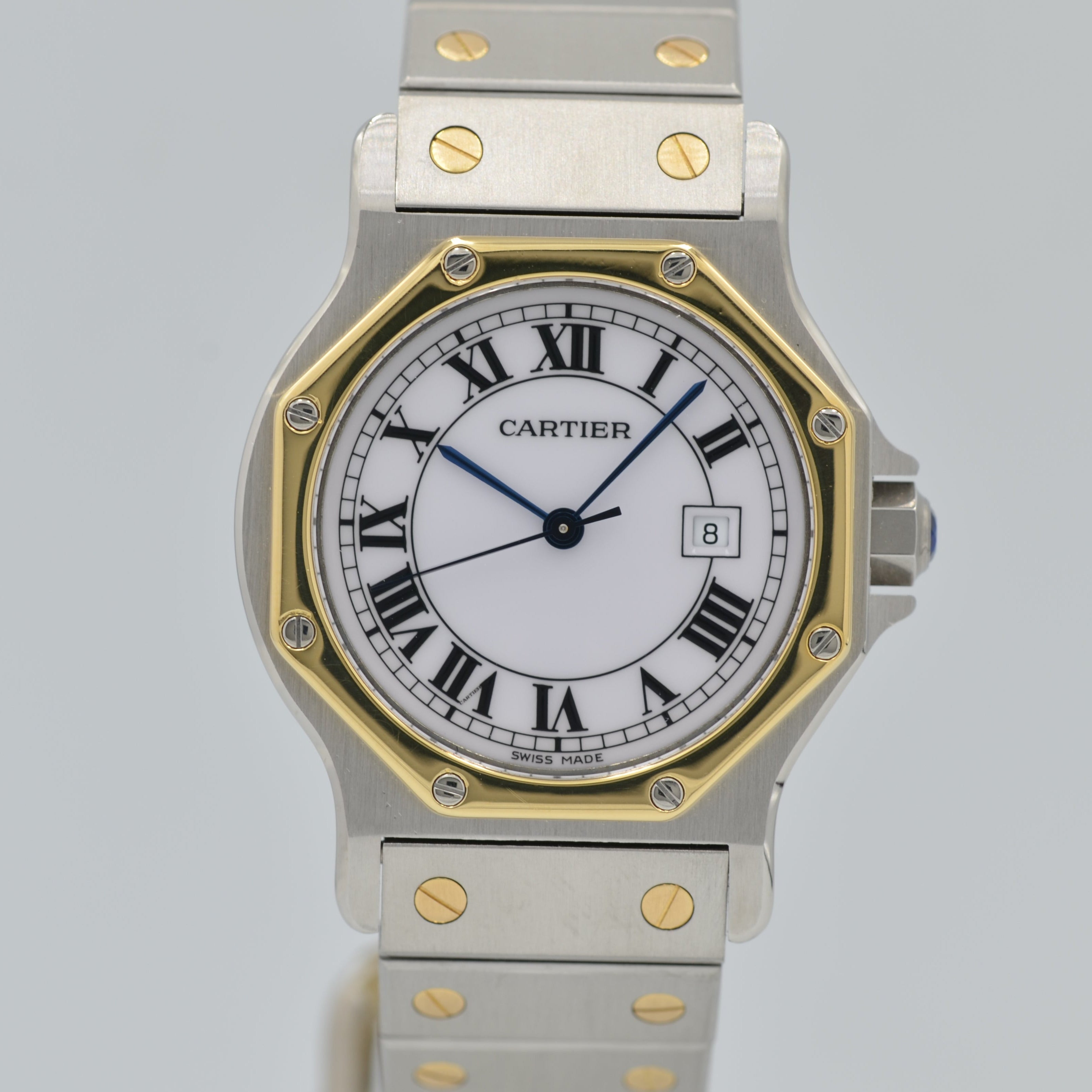 【Cartier】サントスオクタゴンLMコンビ自動巻き 付属品付き