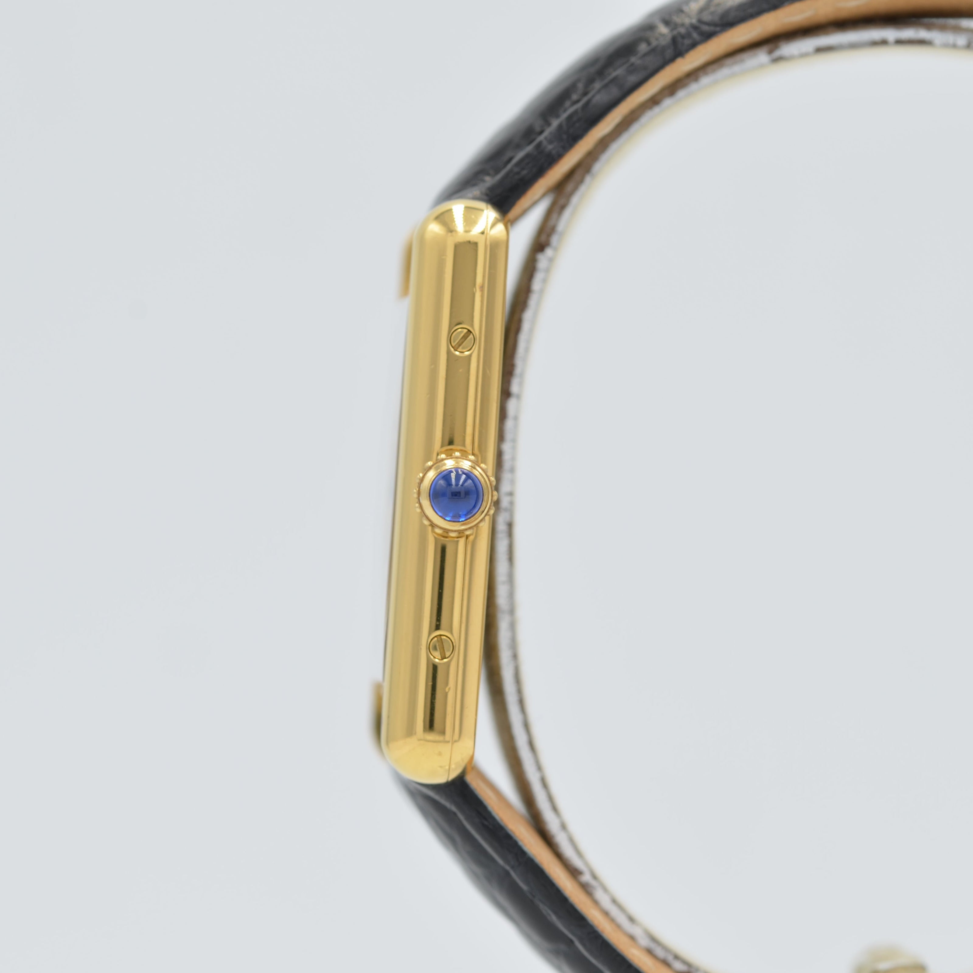 【Cartier】カルティエ<BR>マストタンク LM飛びローマ文字盤 純正Dバックル付き