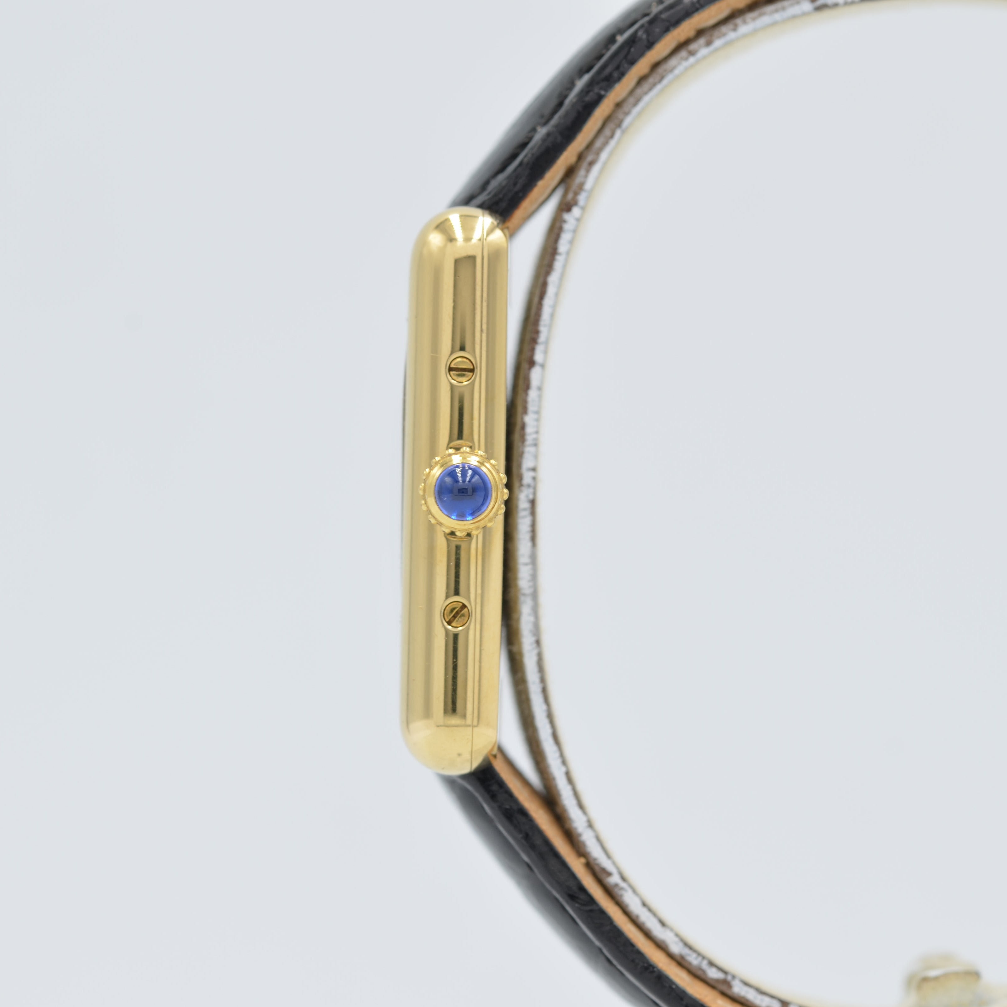 【Cartier】カルティエ<BR>マストタンク SM飛びアラビア 純正Dバックル付き