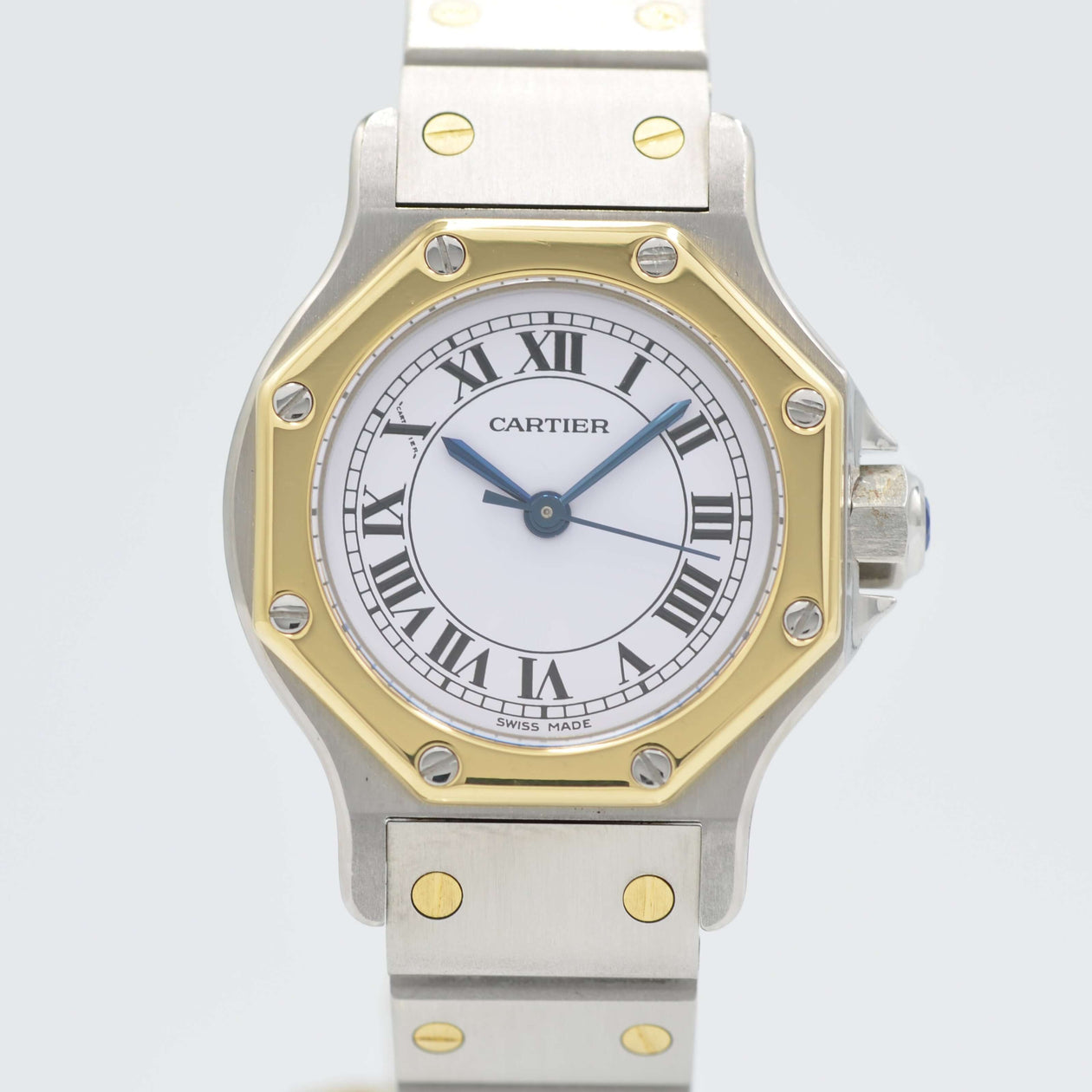 Cartier】カルティエサントスオクタゴン SM自動巻き 18KYG×SS