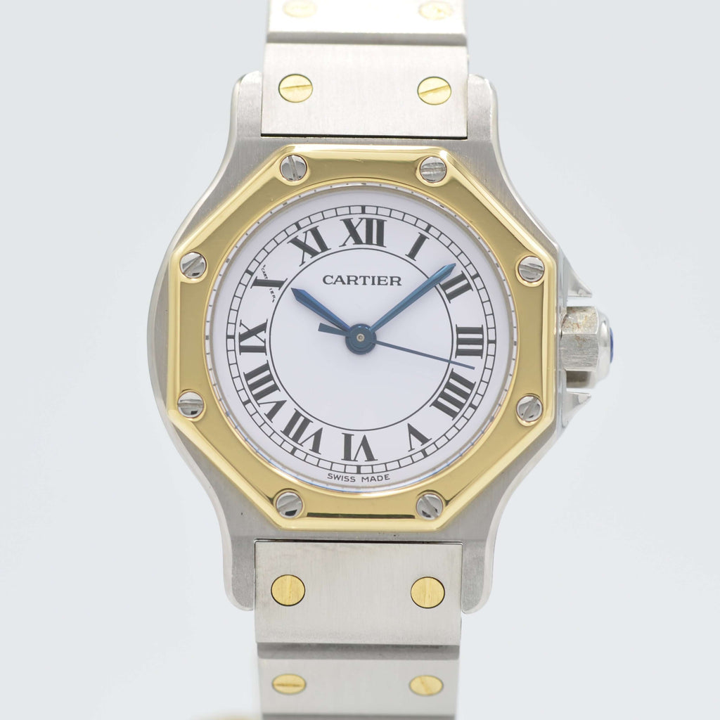 人気No.1 Cartier】カルティエサントスオクタゴン SM自動巻き 18KYG×SS 時計
