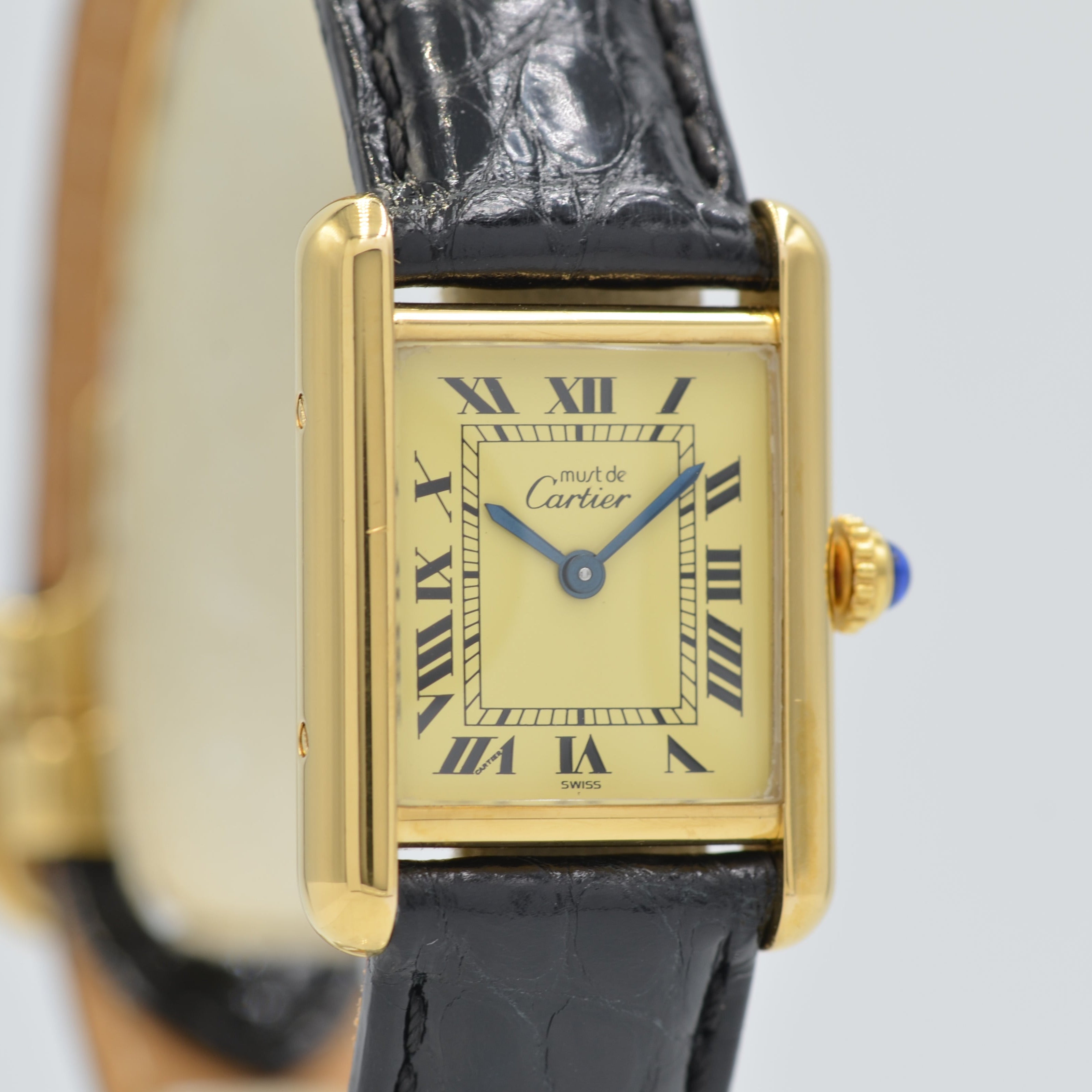 [Cartier] Cartier Must Tank SM Ivory Roma with genuine D-buckle