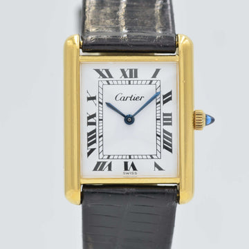 Cartier】カルティエマストタンク LM手巻きホワイトローマ Pre-must de 
