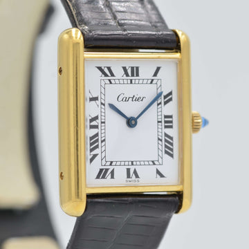 Cartier】カルティエマストタンク LM手巻きホワイトローマ Pre-must de 