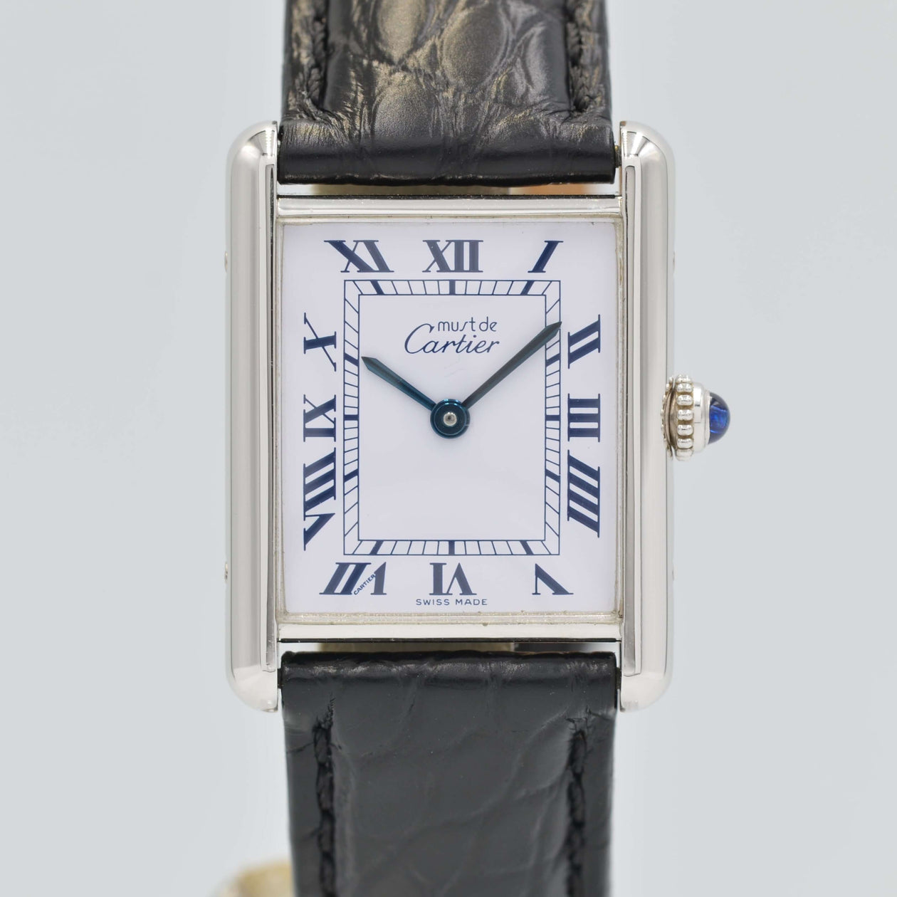 Cartier】カルティエマストタンク LMシルバーQZ 純正Dバックル付き