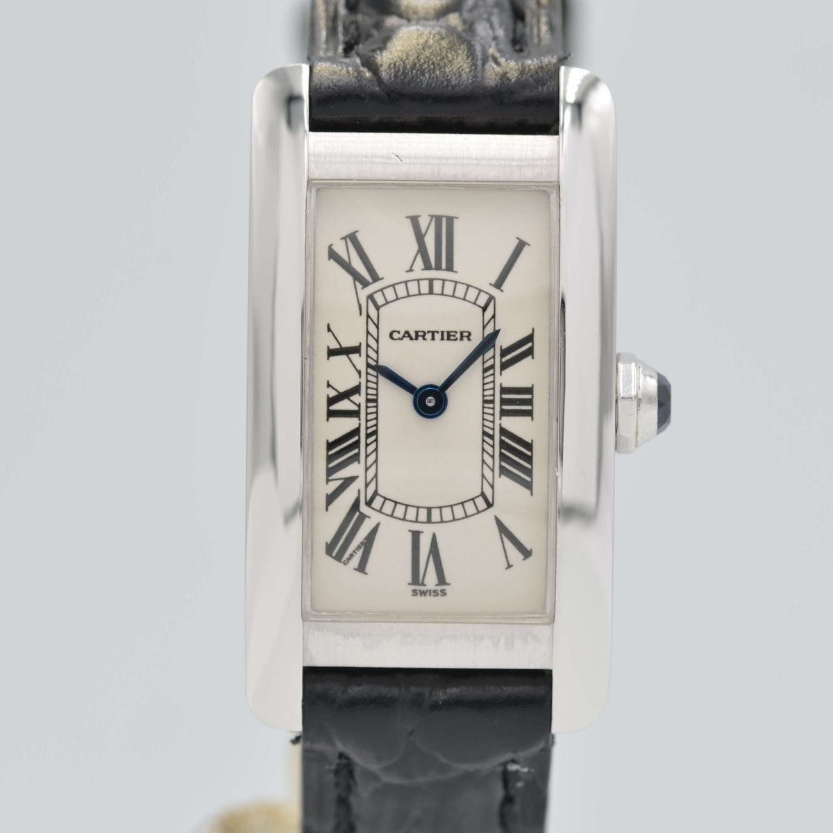 Cartier】カルティエタンクアメリカン SM 18KWG 純正ボックス付き