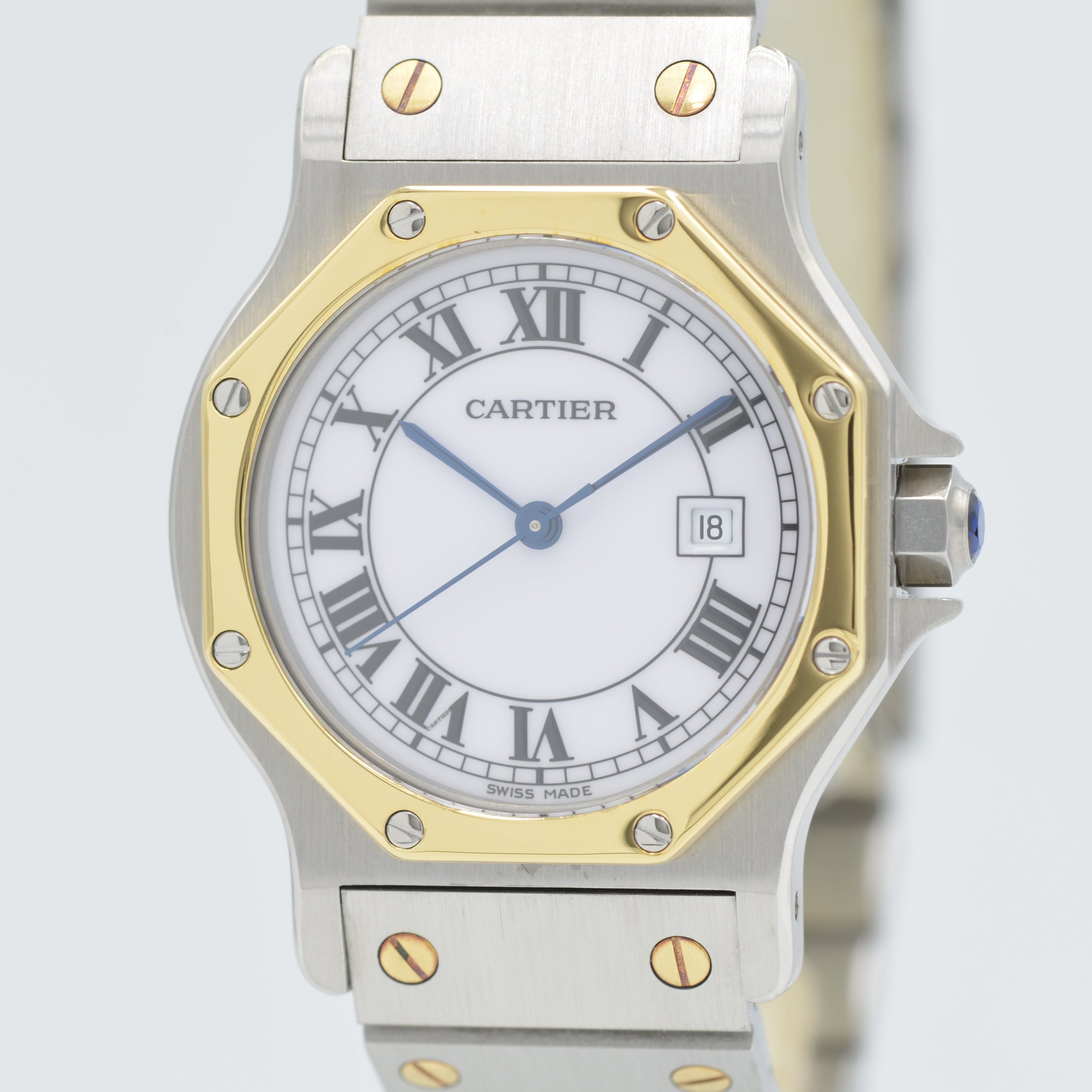 [Cartier] Cartier Santos Octagon LM 18KYG x SS with lifetime warranty