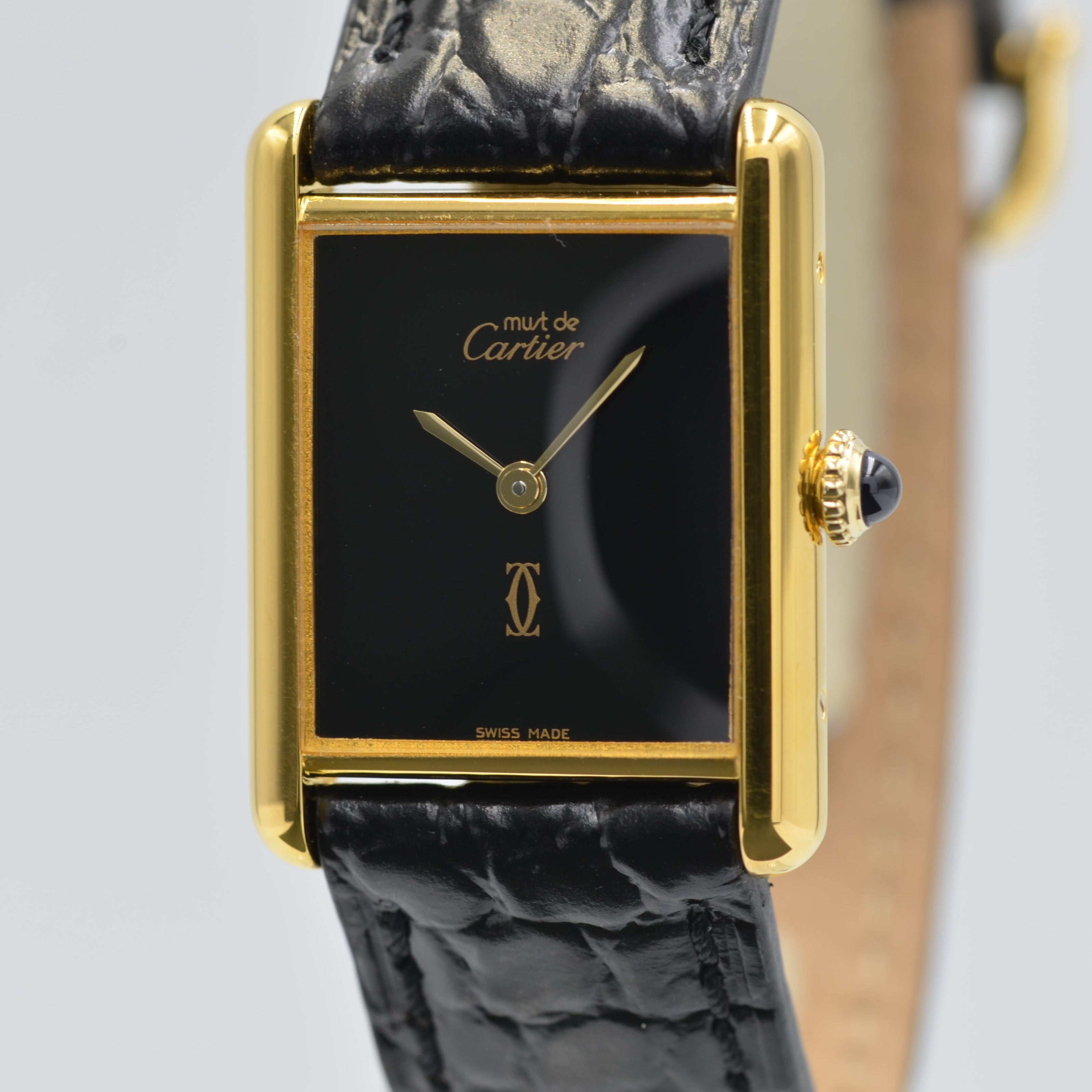 [Cartier] Cartier Must Tank LM Onyx with lifetime warranty