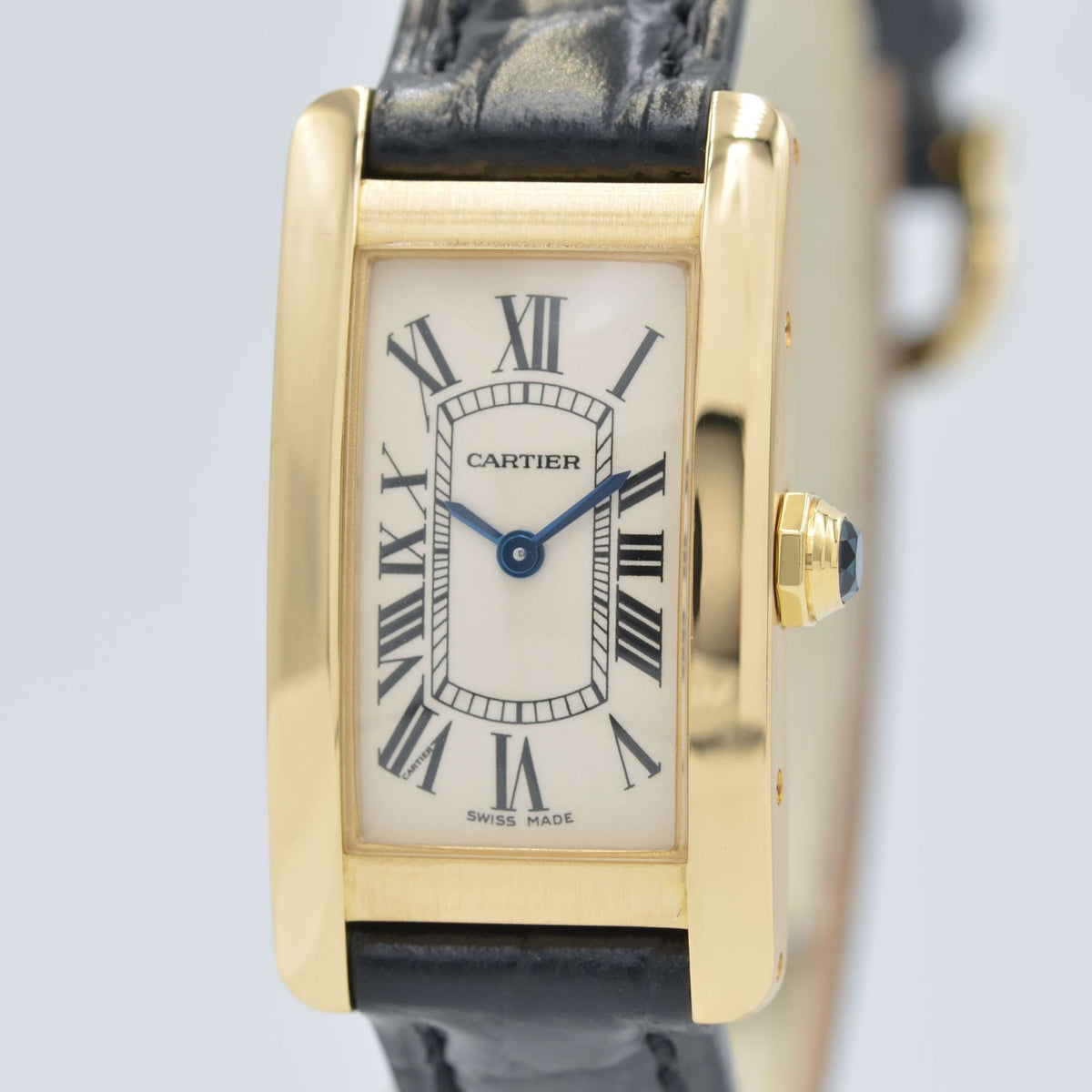 Cartier】カルティエタンクアメリカン SM 18KYG 純正ボックス付き