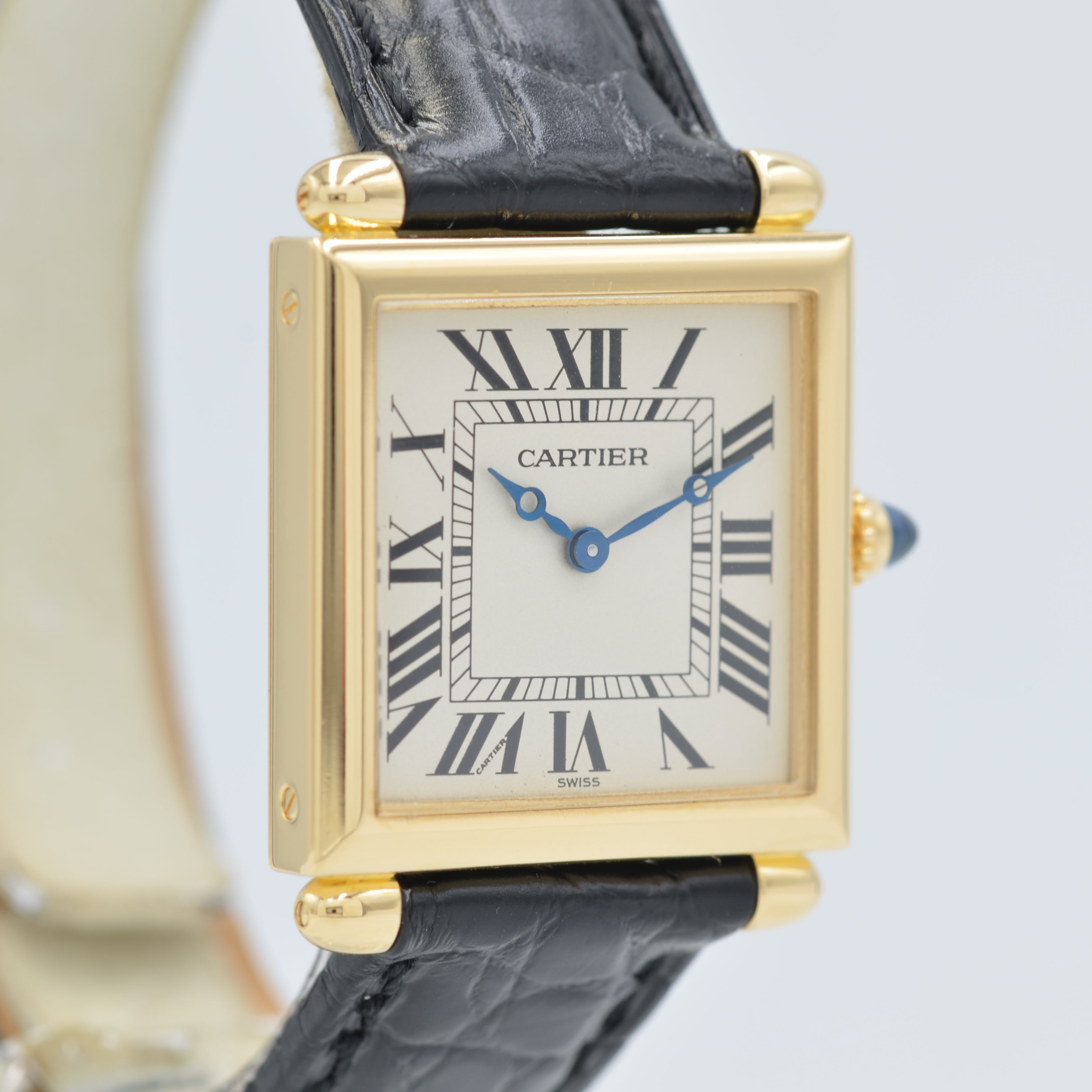 【Cartier】カルティエ<BR>タンクオビュ 18KYG 純正ボックス付き