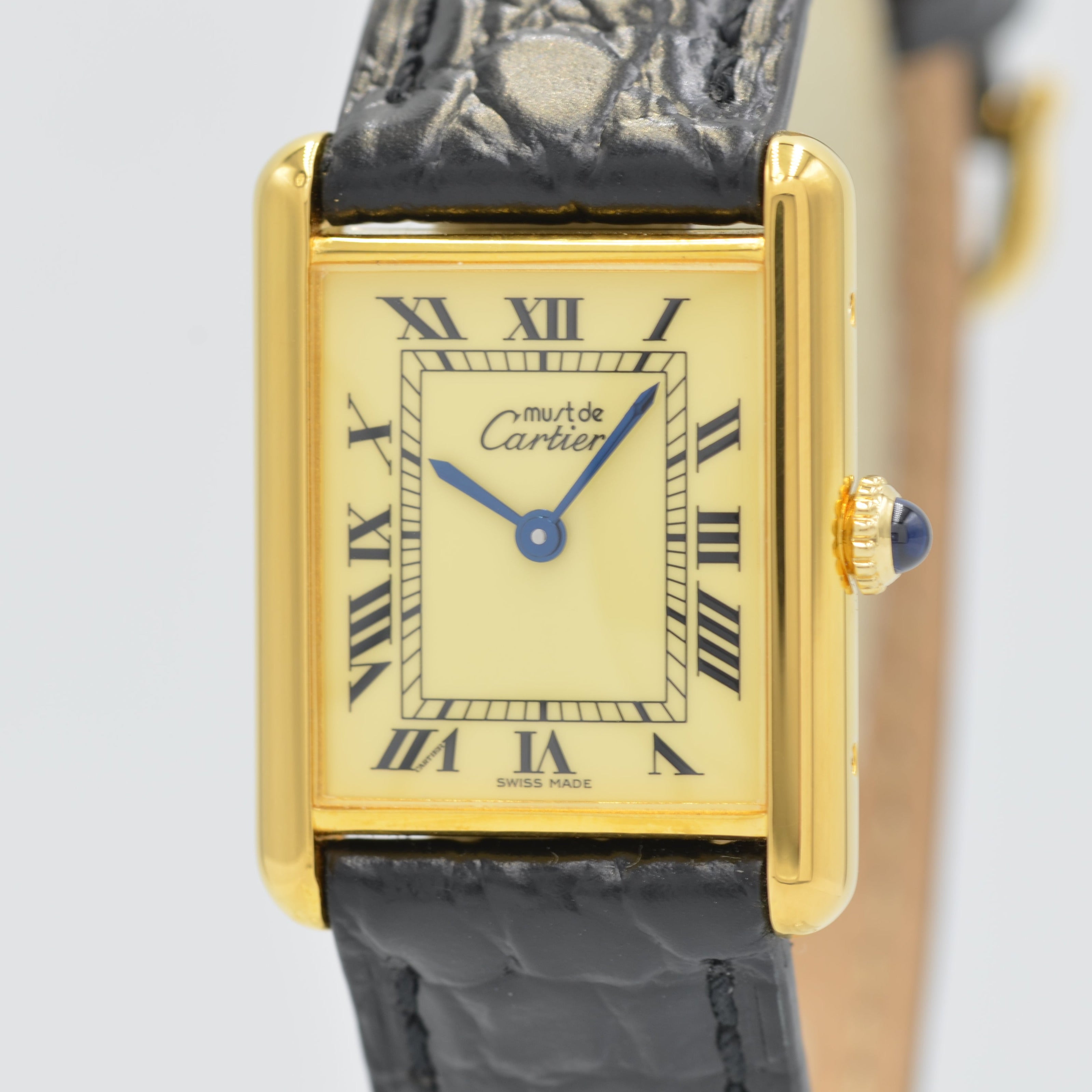 [Cartier] Cartier Must Tank LM Manual Winding Ivory Roman with Lifetime Warranty