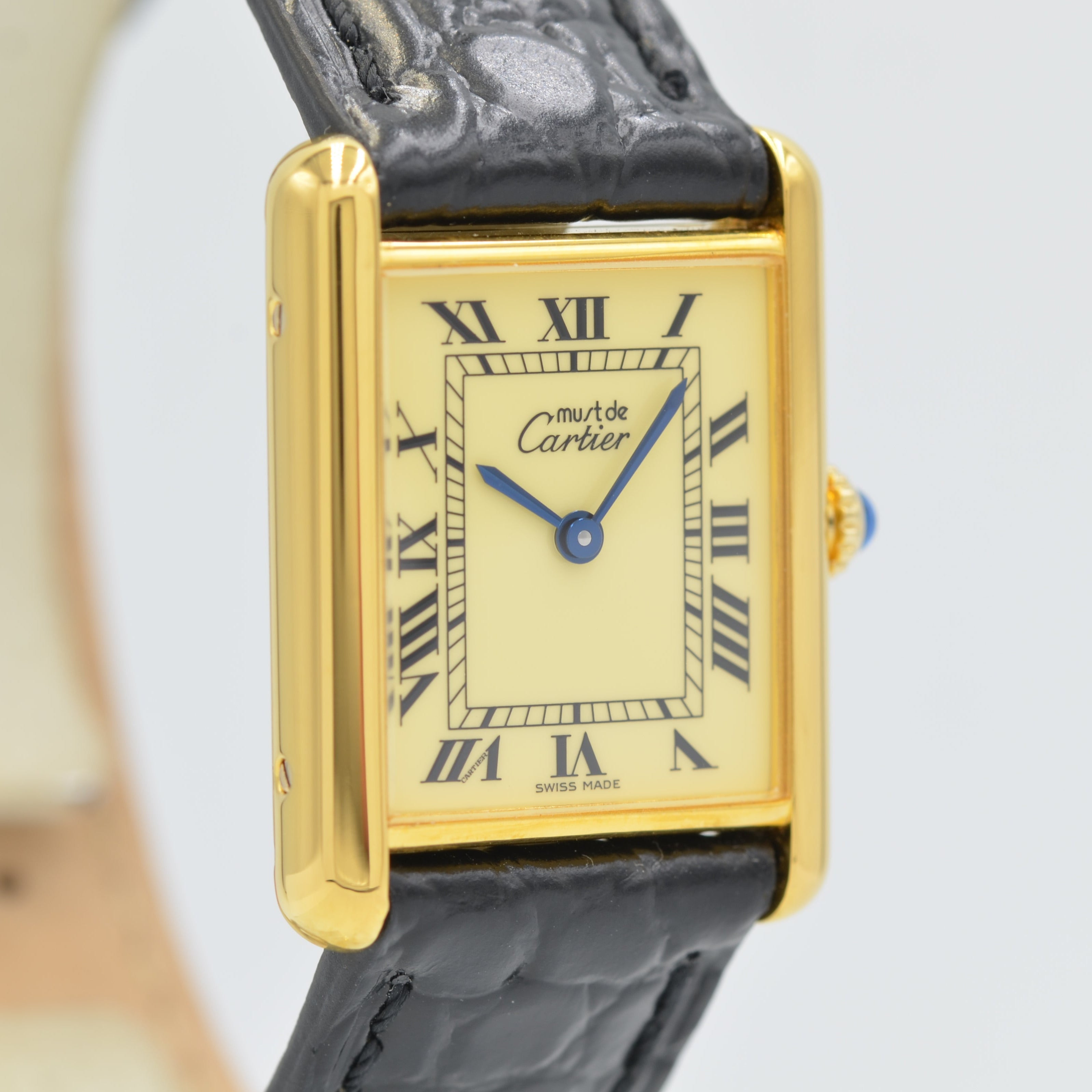 [Cartier] Cartier Must Tank LM Manual Winding Ivory Roman with Lifetime Warranty