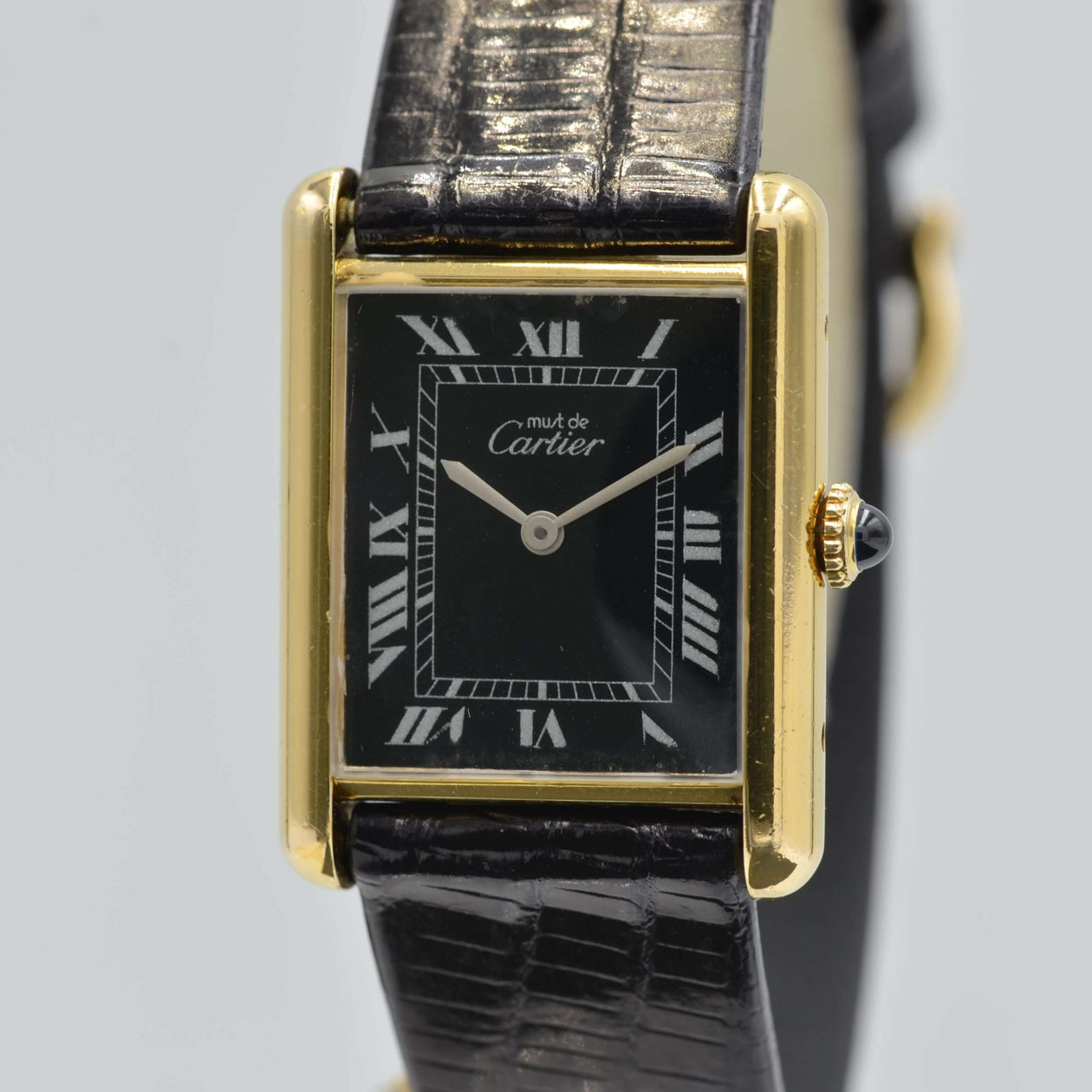 Cartier】カルティエマストタンク LM手巻きブラックローマ 