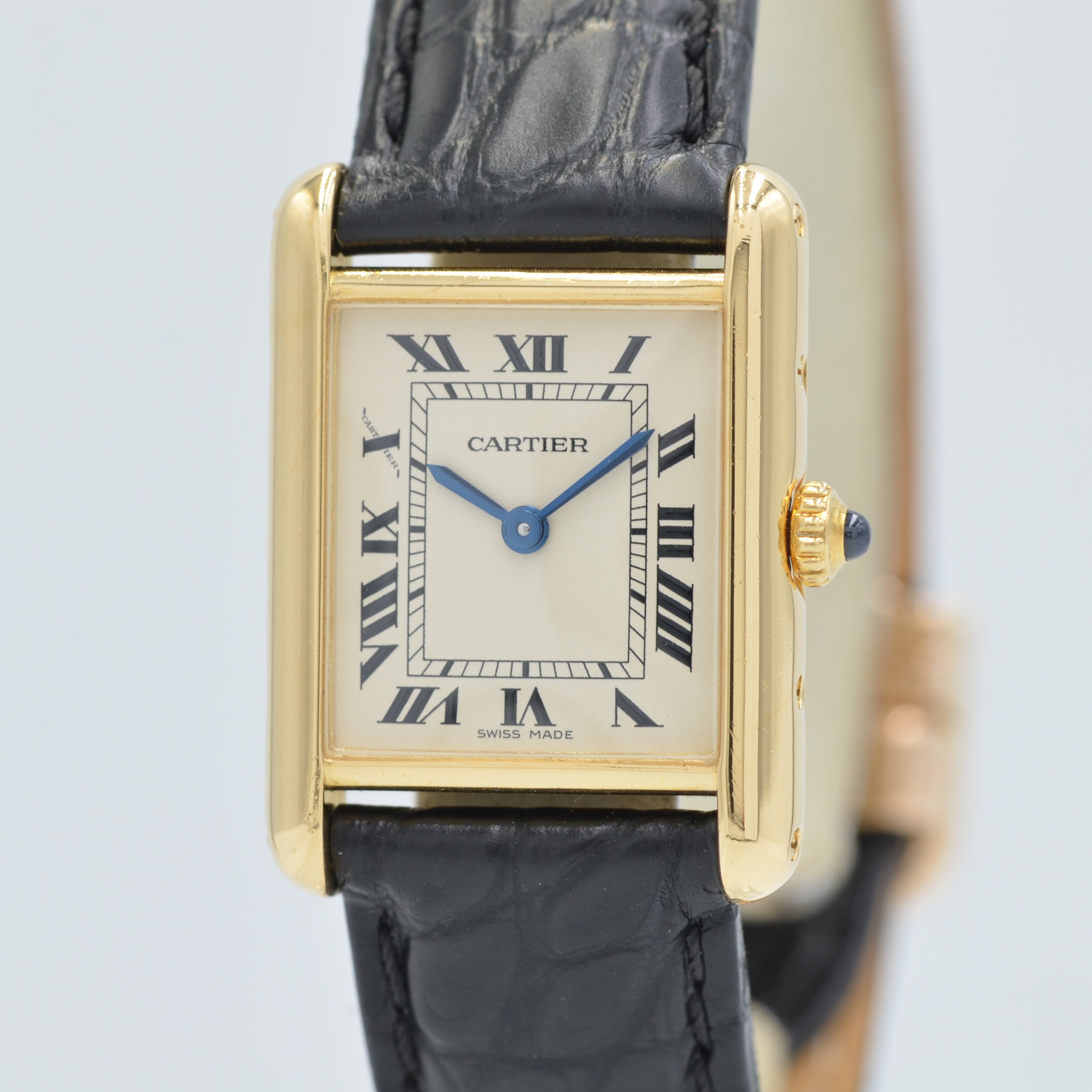 [Cartier] Cartier Tank Louis Cartier SM 18KYG with genuine 18K gold D buckle